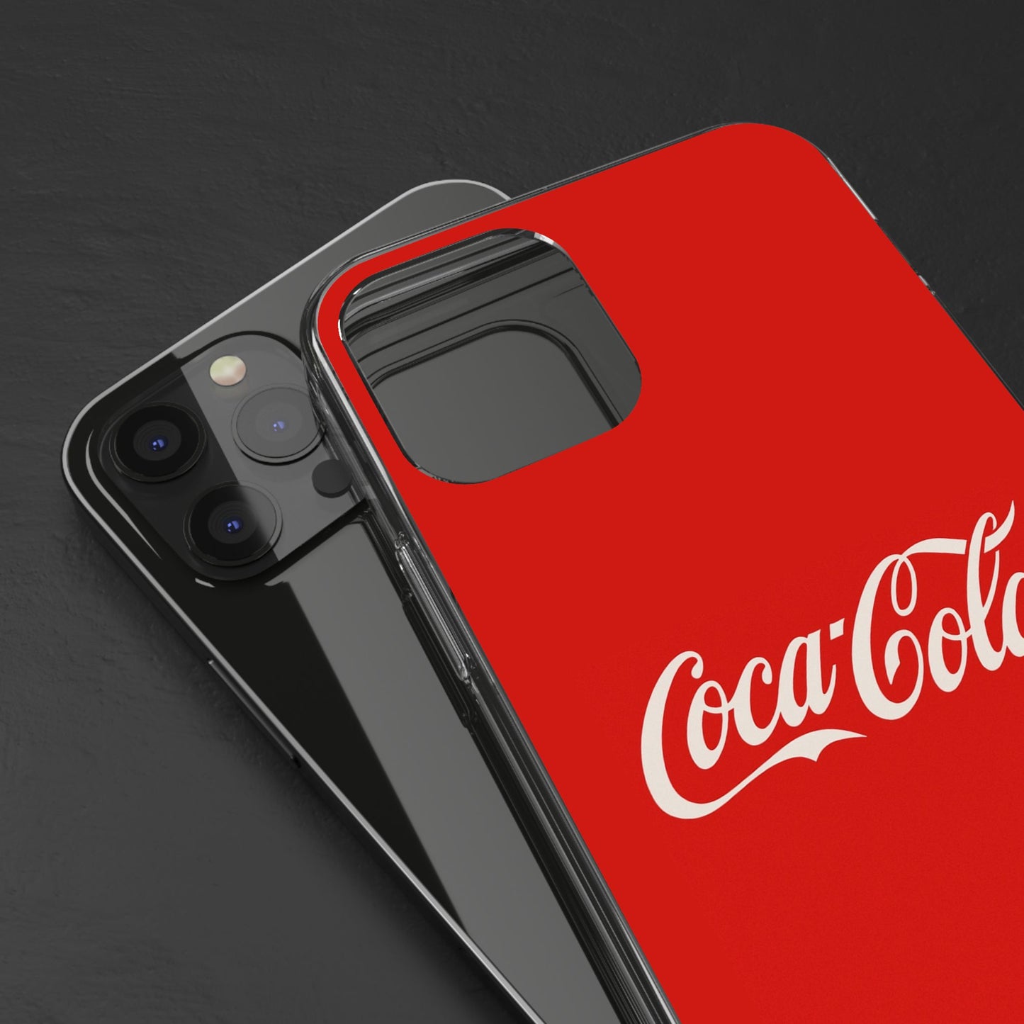 Coca-Cola Clear Phone Cases, Retro Style, Gift for Cola Lovers, Trendy Accessories, Customizable Phone Cover, Fun Collectible