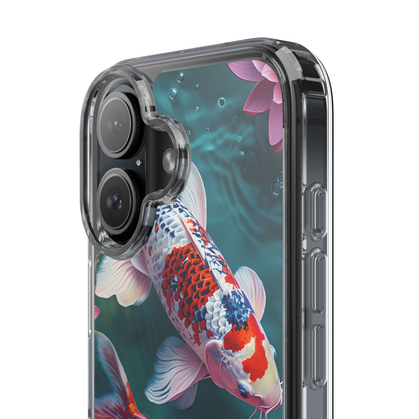 Koi Fish Clear Phone Case - Stylish Transparent Protector for Nature Lovers