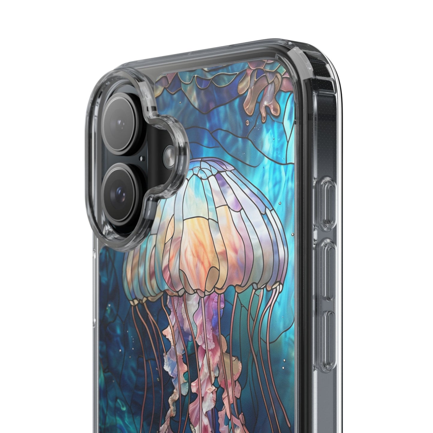 Ocean Jellyfish Clear Phone Case - Vibrant Marine Design for iPhone