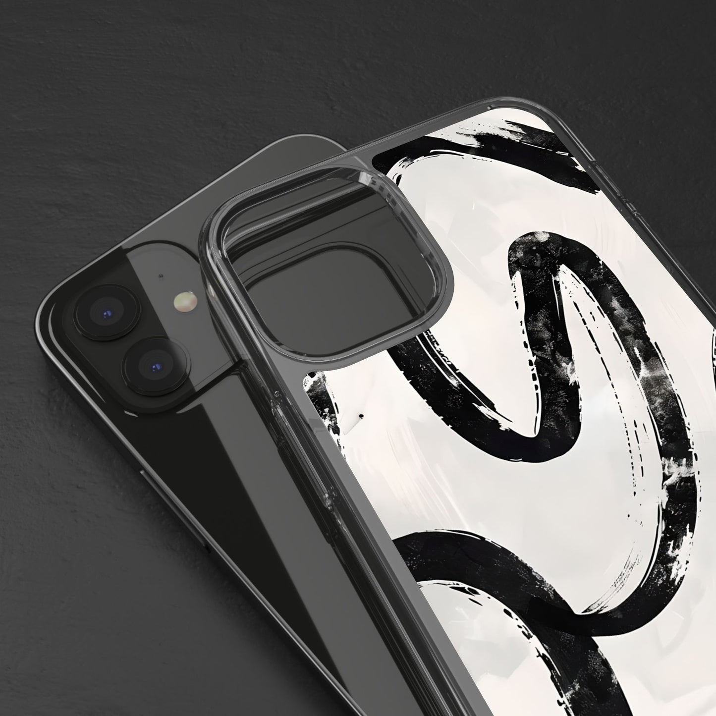 Modern Abstract Clear Phone Case, Trendy Cellphone Protector, Minimalist Style, Gift for Him or Her, Unique Phone Cover