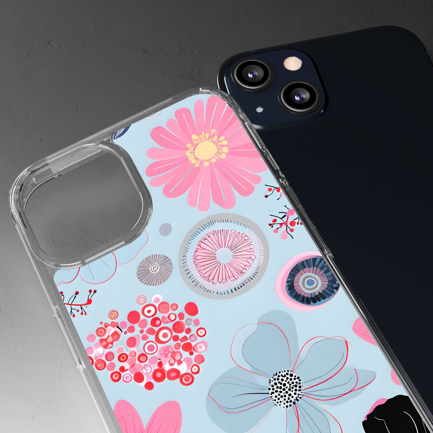 Floral Clear Phone Case - Bright & Colorful Design for Flower Lovers