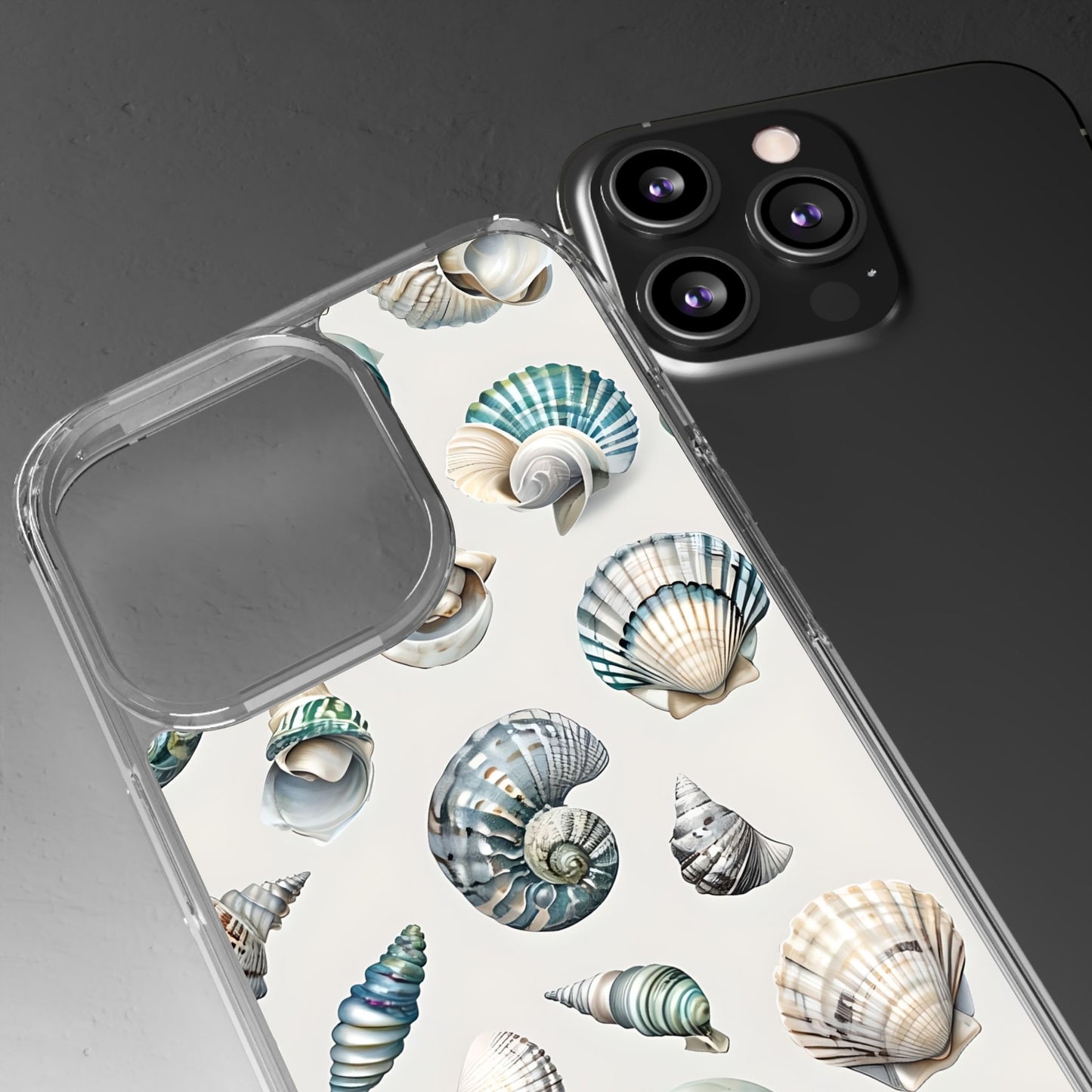 Seashell Clear Phone Case - Coastal Beach Decor