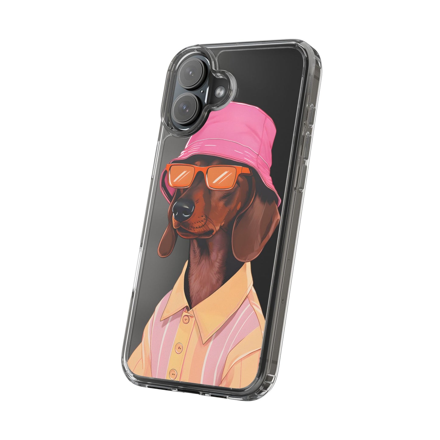 Cool Dachshund Clear Phone Case - Stylish Dog Design for Pet Lovers