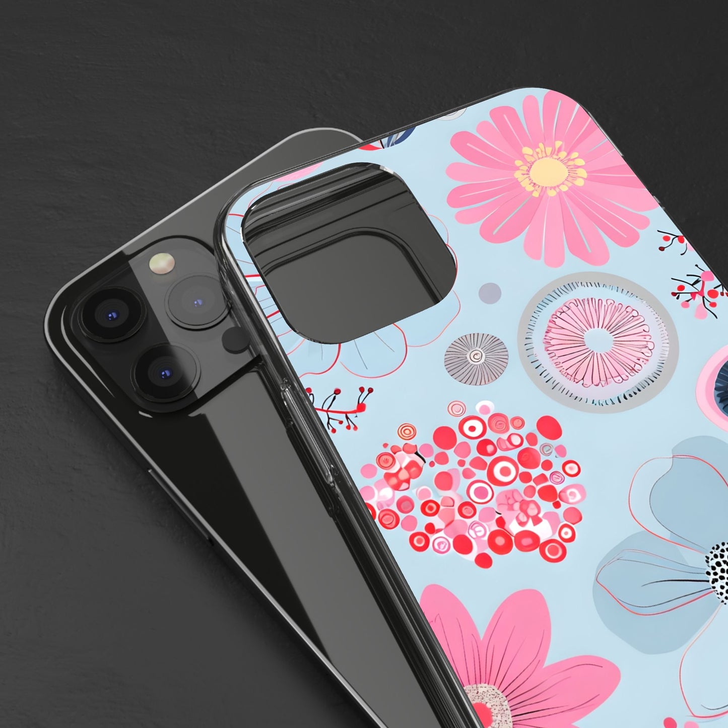 Floral Clear Phone Case - Bright & Colorful Design for Flower Lovers