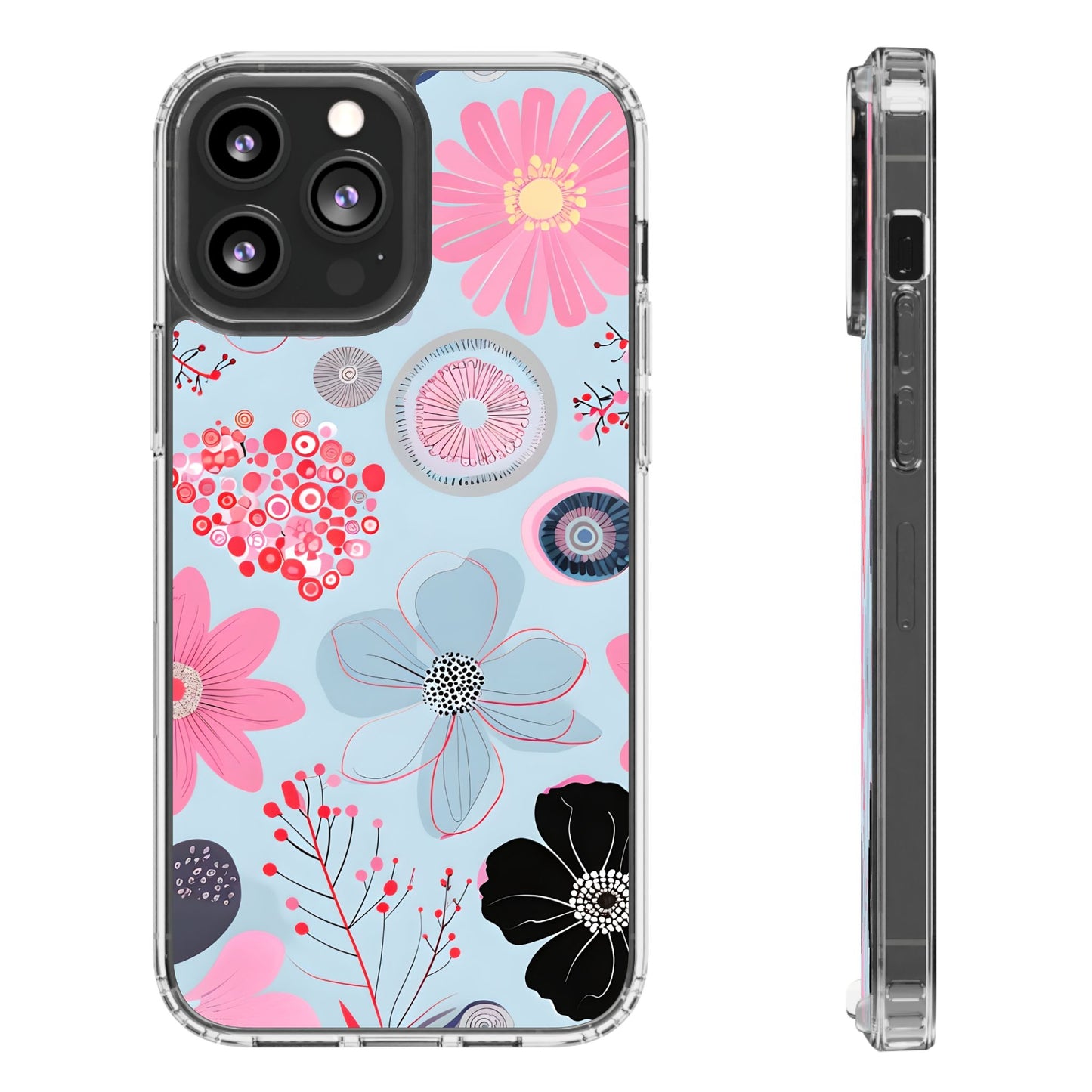 Floral Clear Phone Case - Bright & Colorful Design for Flower Lovers