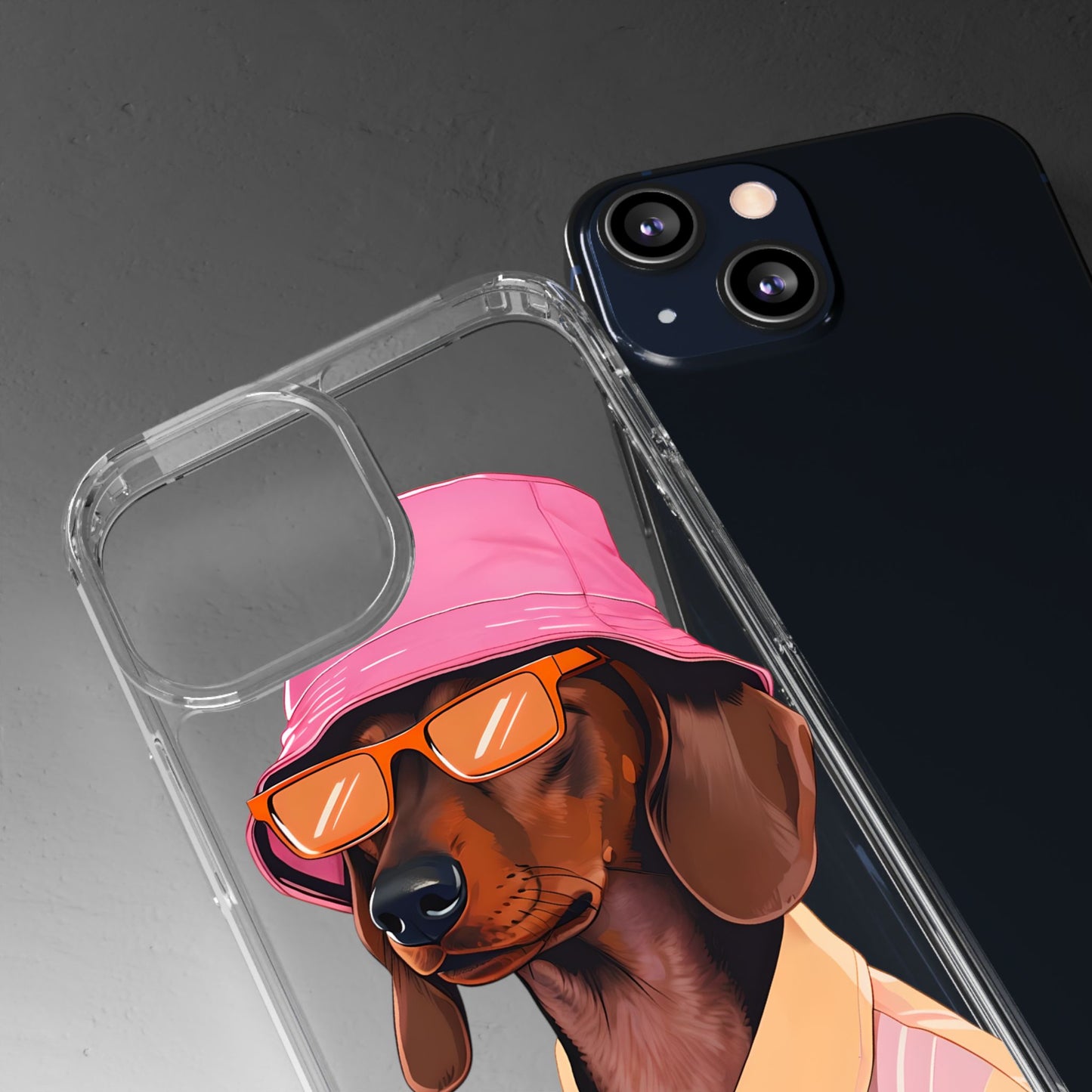 Cool Dachshund Clear Phone Case - Stylish Dog Design for Pet Lovers