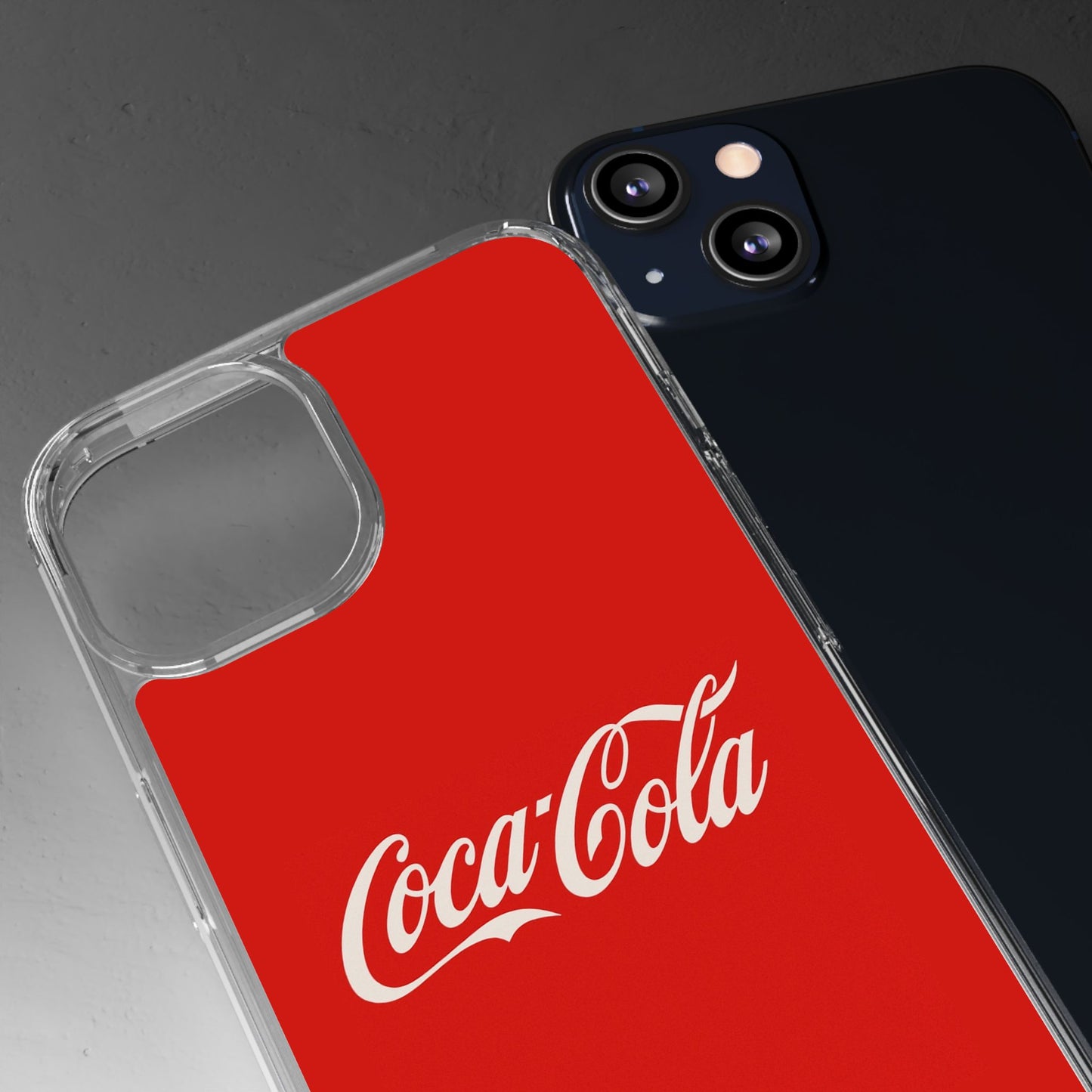 Coca-Cola Clear Phone Cases, Retro Style, Gift for Cola Lovers, Trendy Accessories, Customizable Phone Cover, Fun Collectible
