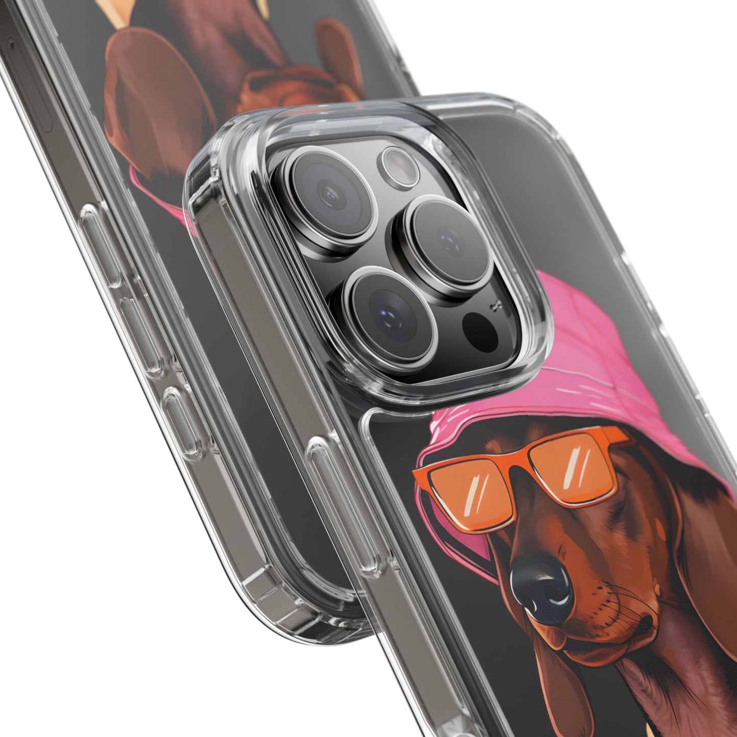 Cool Dachshund Clear Phone Case - Stylish Dog Design for Pet Lovers