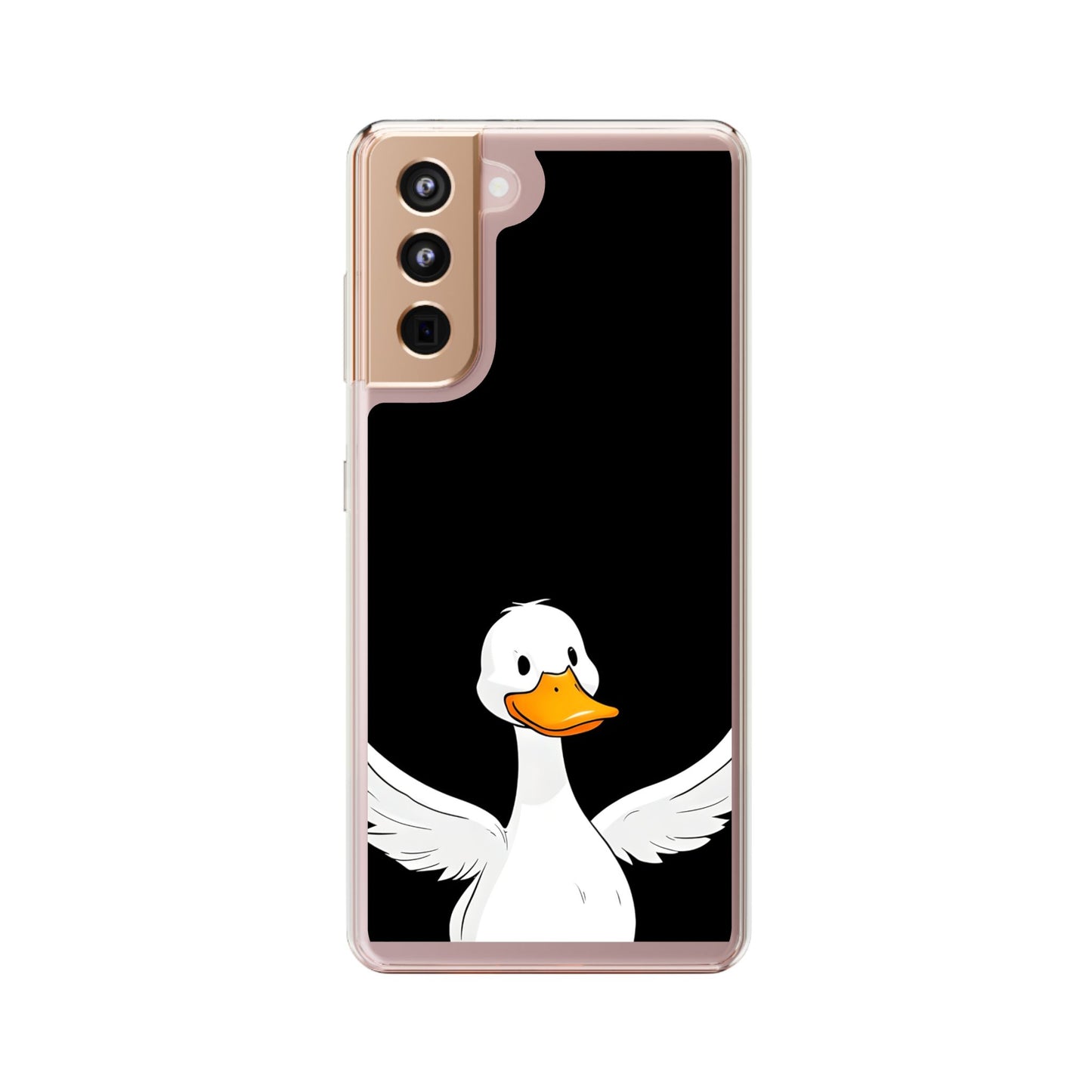 Cute Duck Clear Phone Case - Fun Animal Design for iPhone