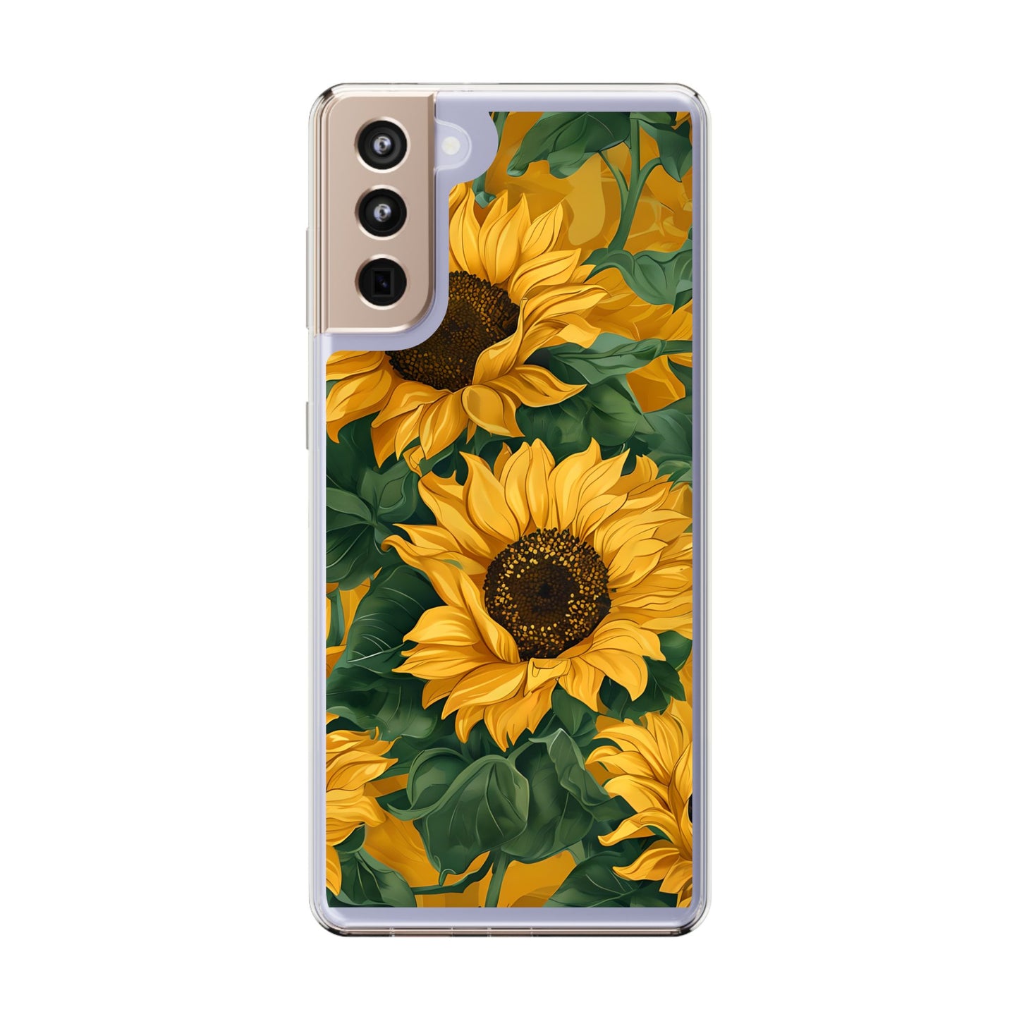 Sunflower Clear Phone Case – Stylish Floral Protective Cover