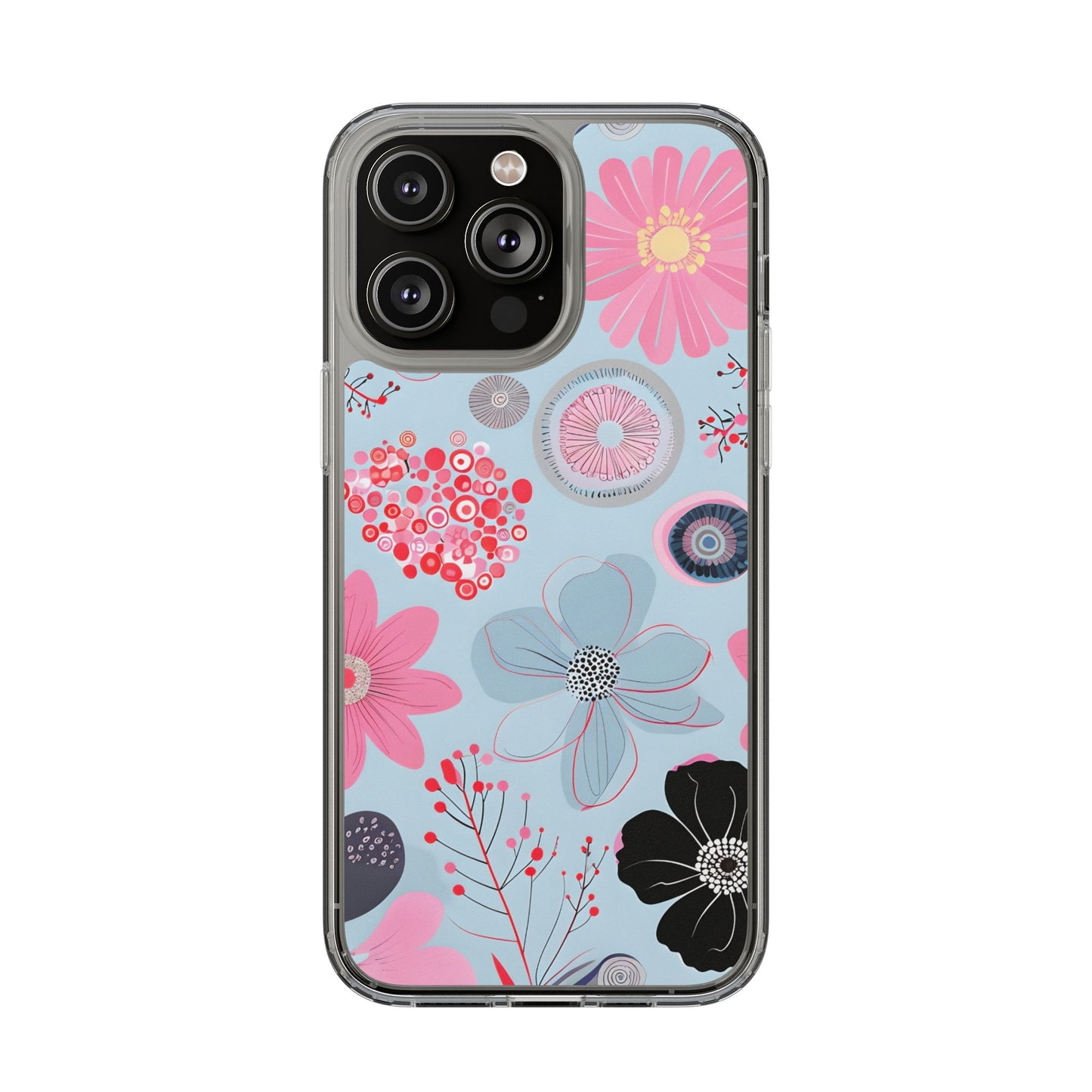 Floral Clear Phone Case - Bright & Colorful Design for Flower Lovers