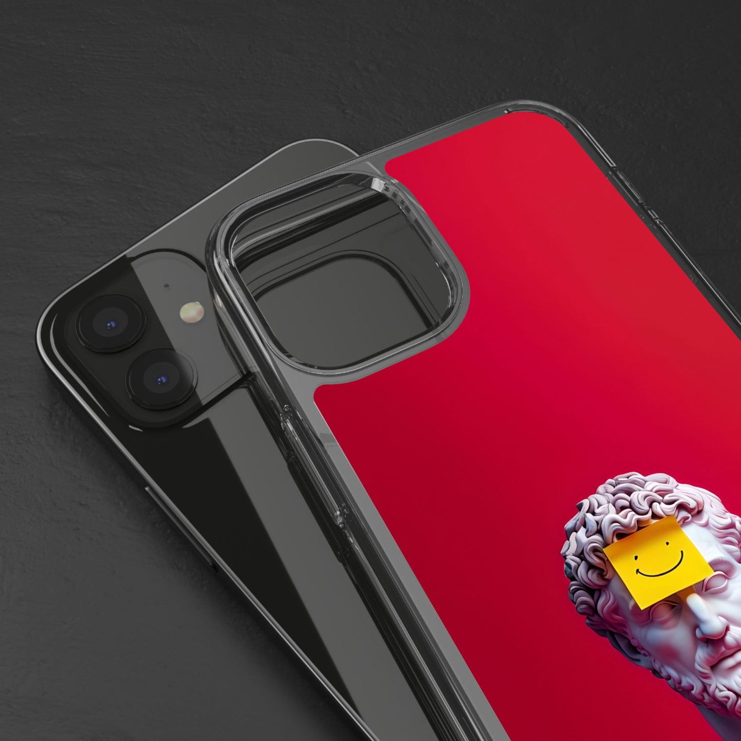 Clear Case with Smiley Face Design
