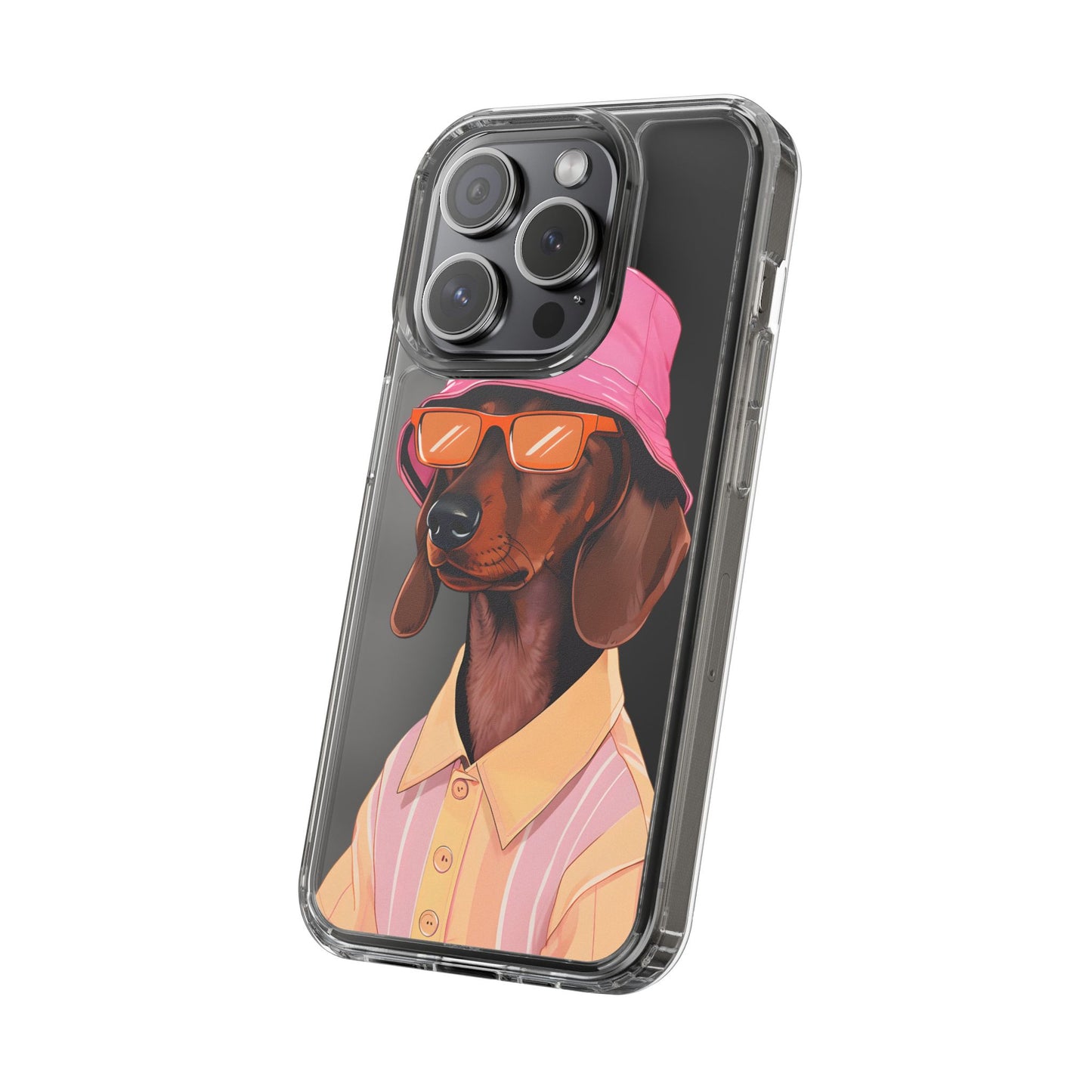 Cool Dachshund Clear Phone Case - Stylish Dog Design for Pet Lovers