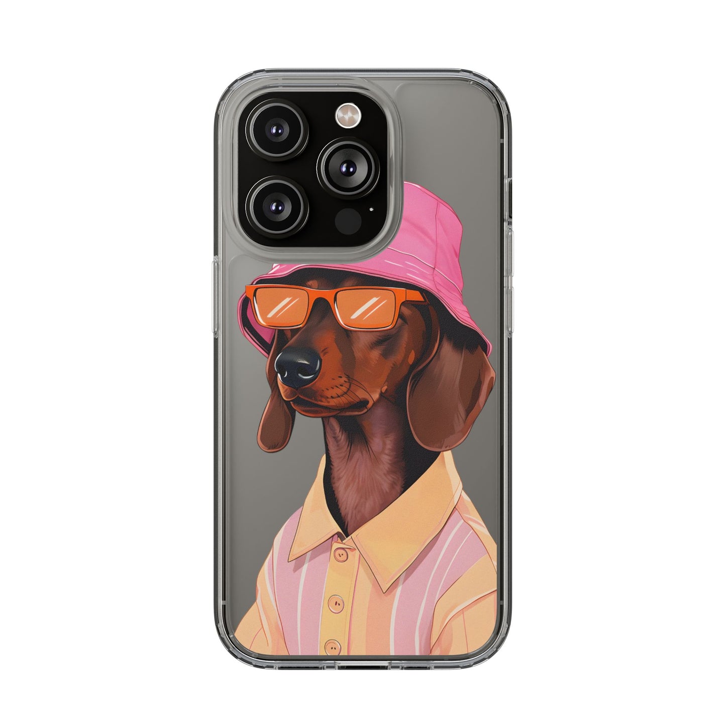 Cool Dachshund Clear Phone Case - Stylish Dog Design for Pet Lovers