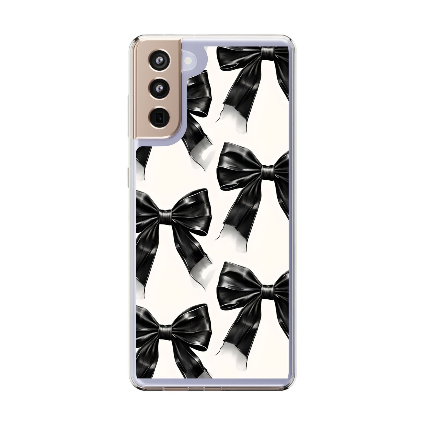 Elegant Bow Clear Phone Case - Stylish & Protective