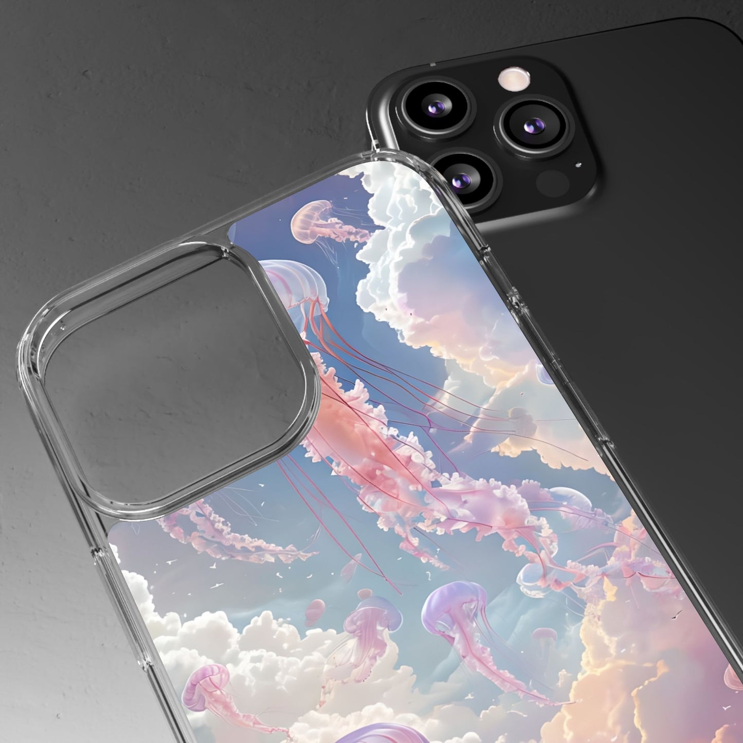 Dreamy Jellyfish Clear Phone Case - Aesthetic Ocean Design