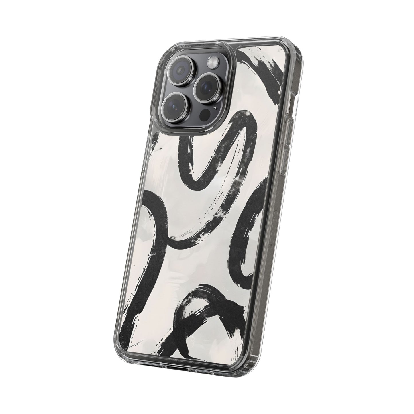 Modern Abstract Clear Phone Case, Trendy Cellphone Protector, Minimalist Style, Gift for Him or Her, Unique Phone Cover