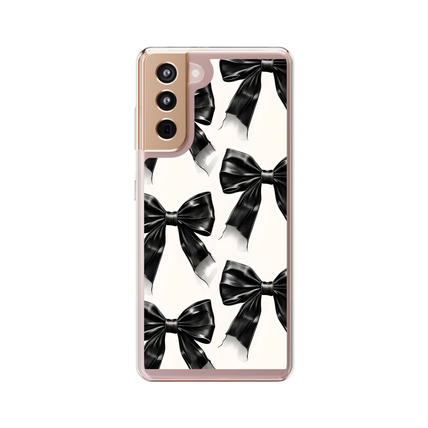 Elegant Bow Clear Phone Case - Stylish & Protective