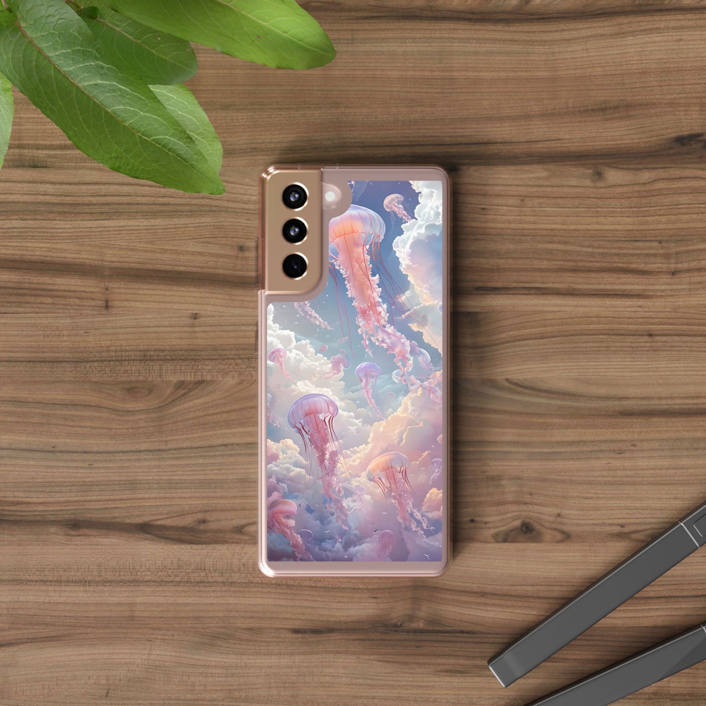 Dreamy Jellyfish Clear Phone Case - Aesthetic Ocean Design