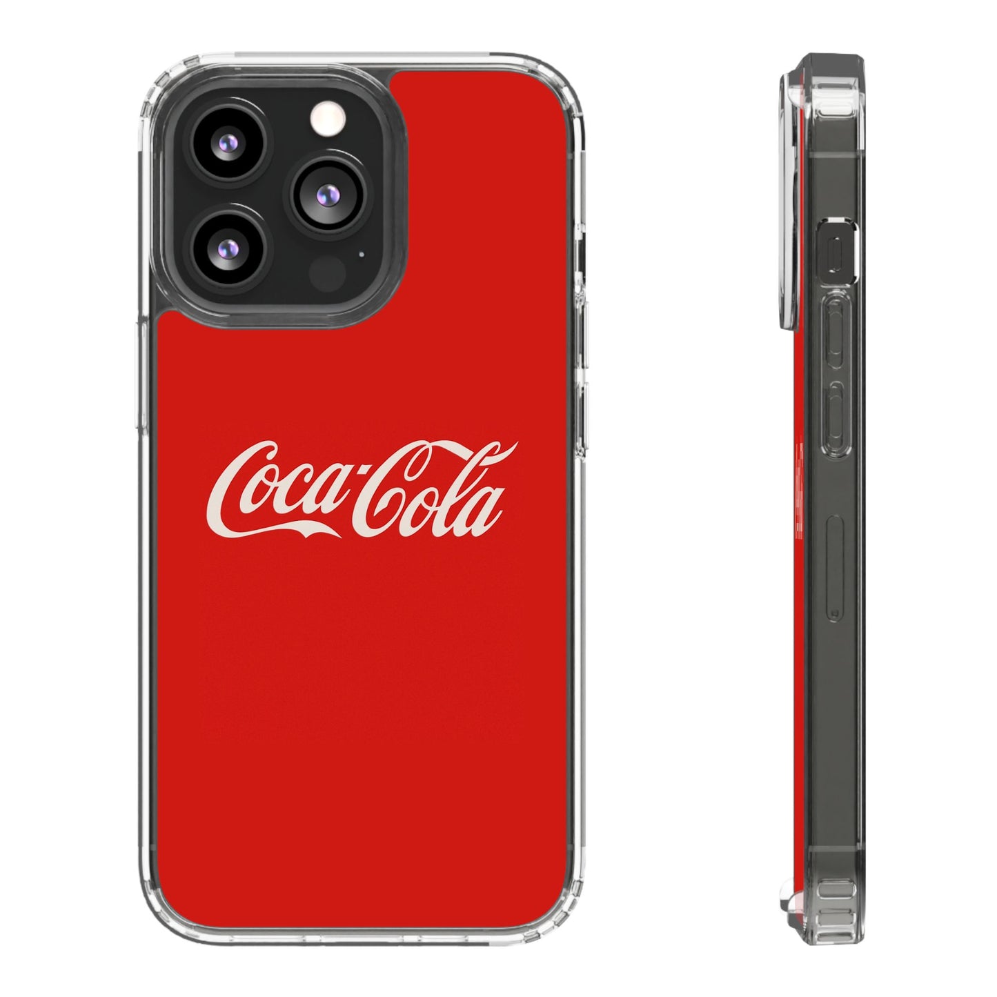 Coca-Cola Clear Phone Cases, Retro Style, Gift for Cola Lovers, Trendy Accessories, Customizable Phone Cover, Fun Collectible