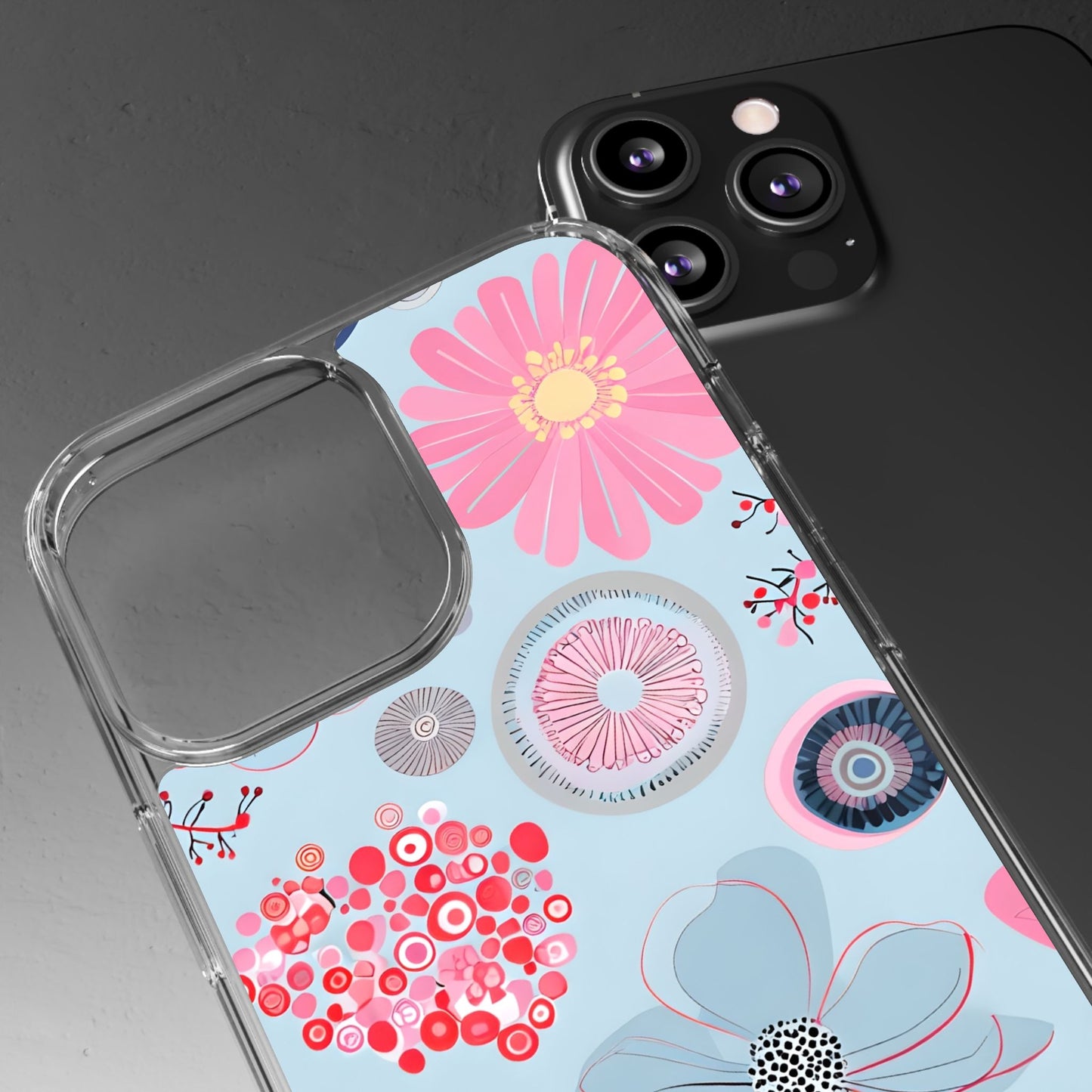 Floral Clear Phone Case - Bright & Colorful Design for Flower Lovers