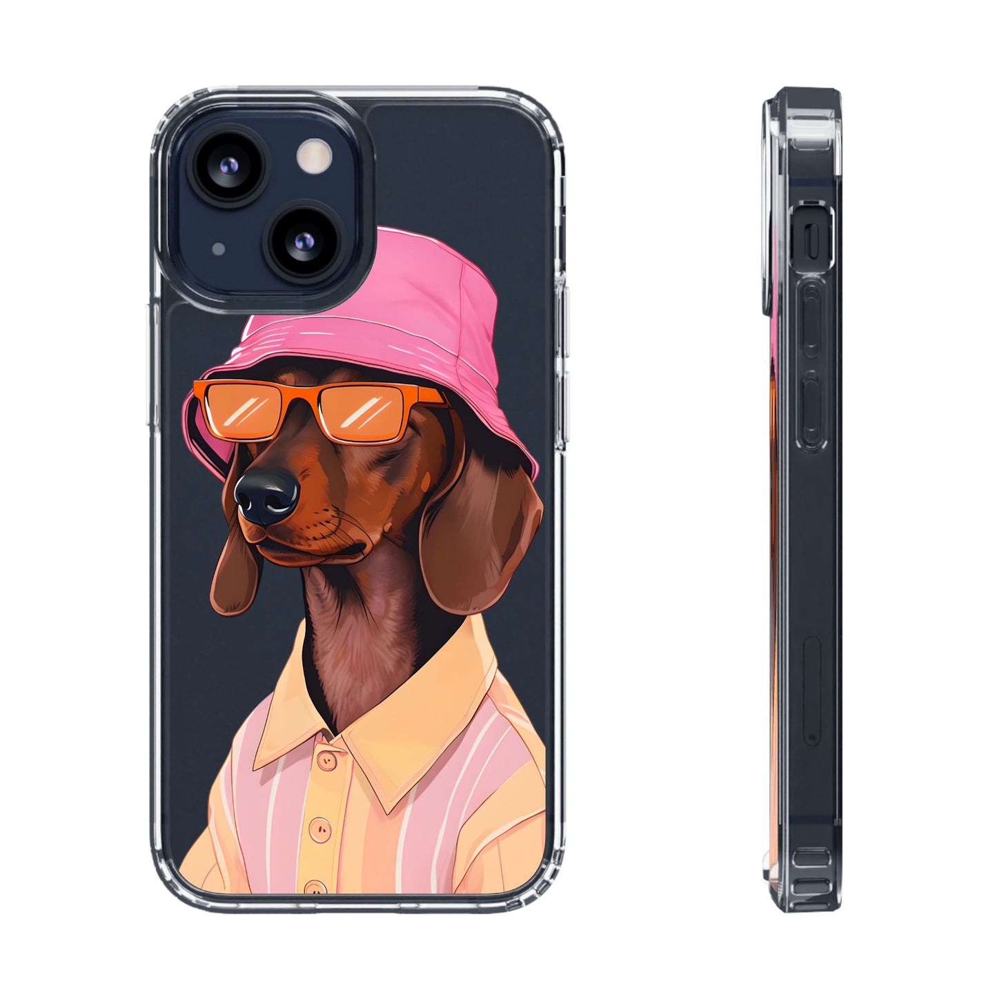 Cool Dachshund Clear Phone Case - Stylish Dog Design for Pet Lovers