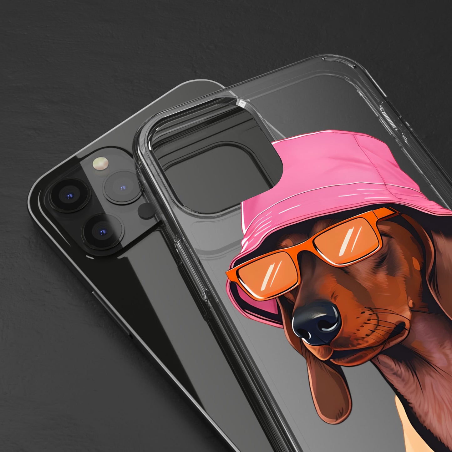Cool Dachshund Clear Phone Case - Stylish Dog Design for Pet Lovers