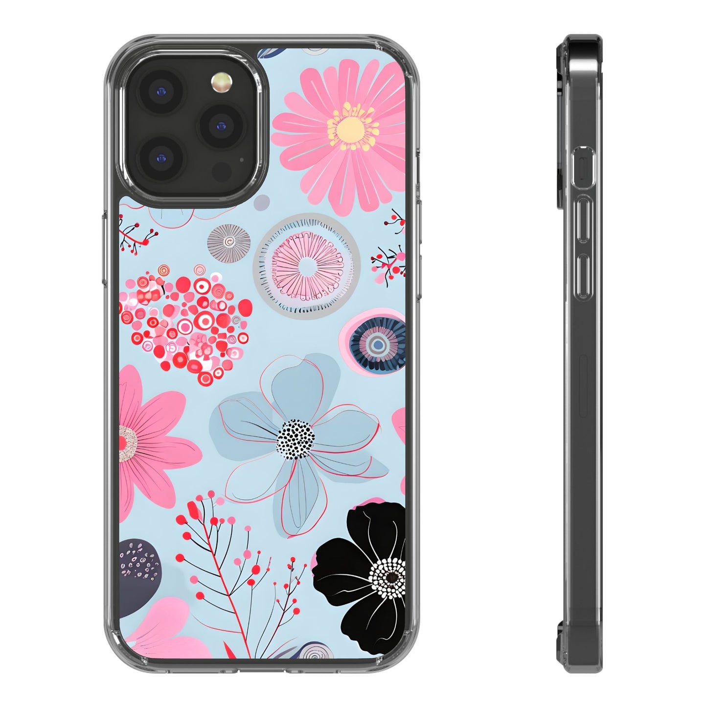 Floral Clear Phone Case - Bright & Colorful Design for Flower Lovers