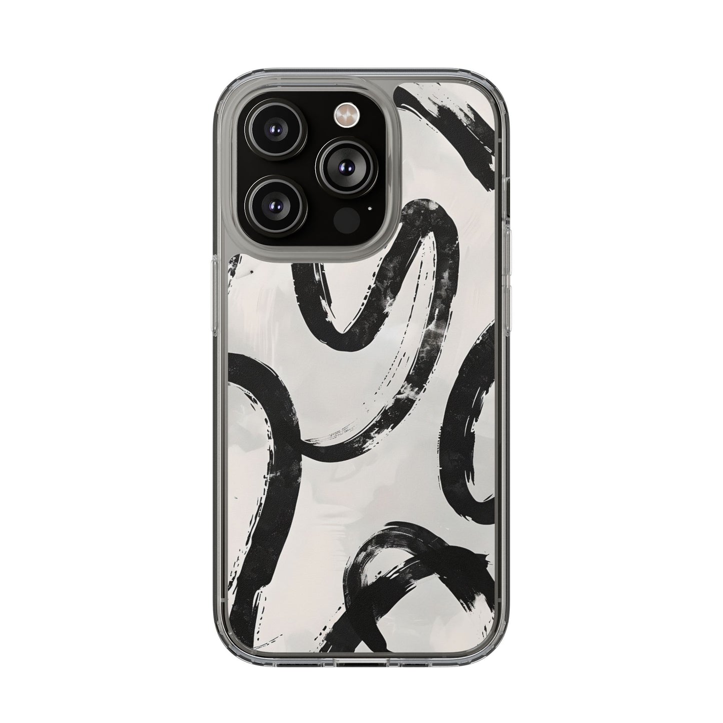 Modern Abstract Clear Phone Case, Trendy Cellphone Protector, Minimalist Style, Gift for Him or Her, Unique Phone Cover