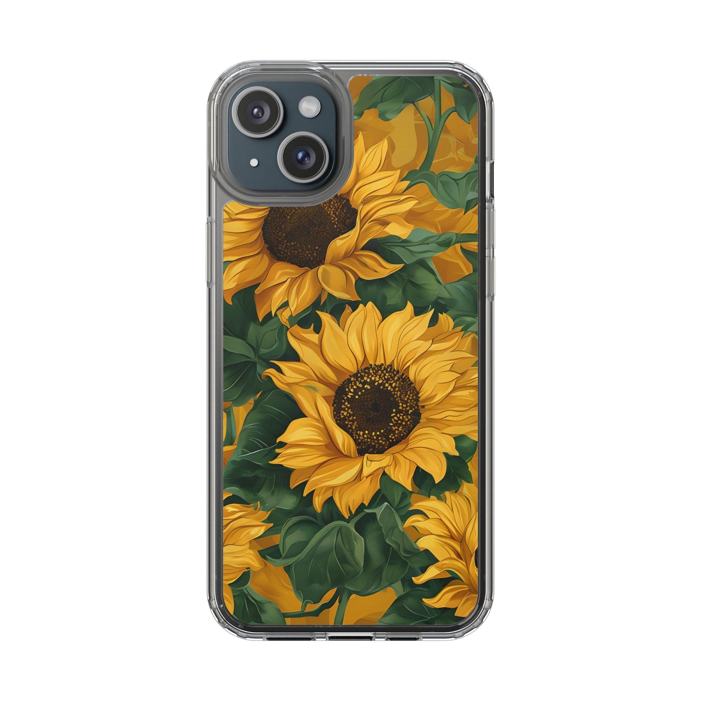 Sunflower Clear Phone Case – Stylish Floral Protective Cover