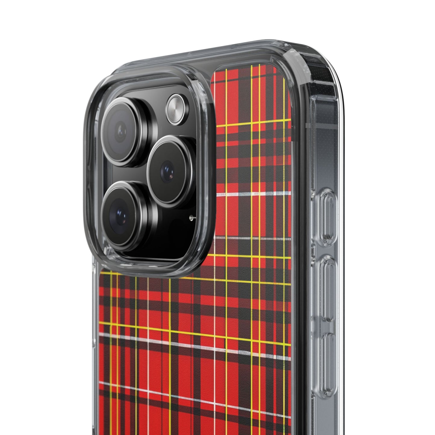Plaid Clear Phone Case - Stylish and Durable Protective Cover
