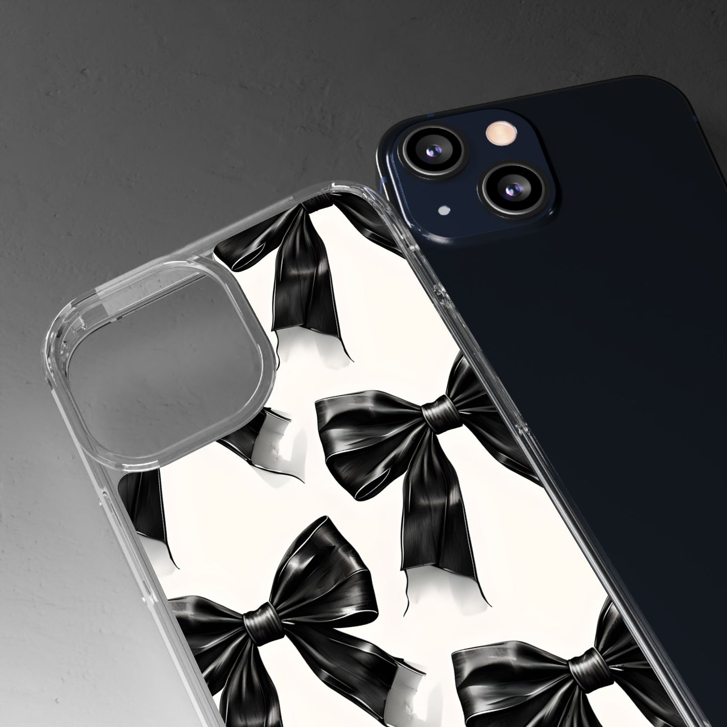 Elegant Bow Clear Phone Case - Stylish & Protective