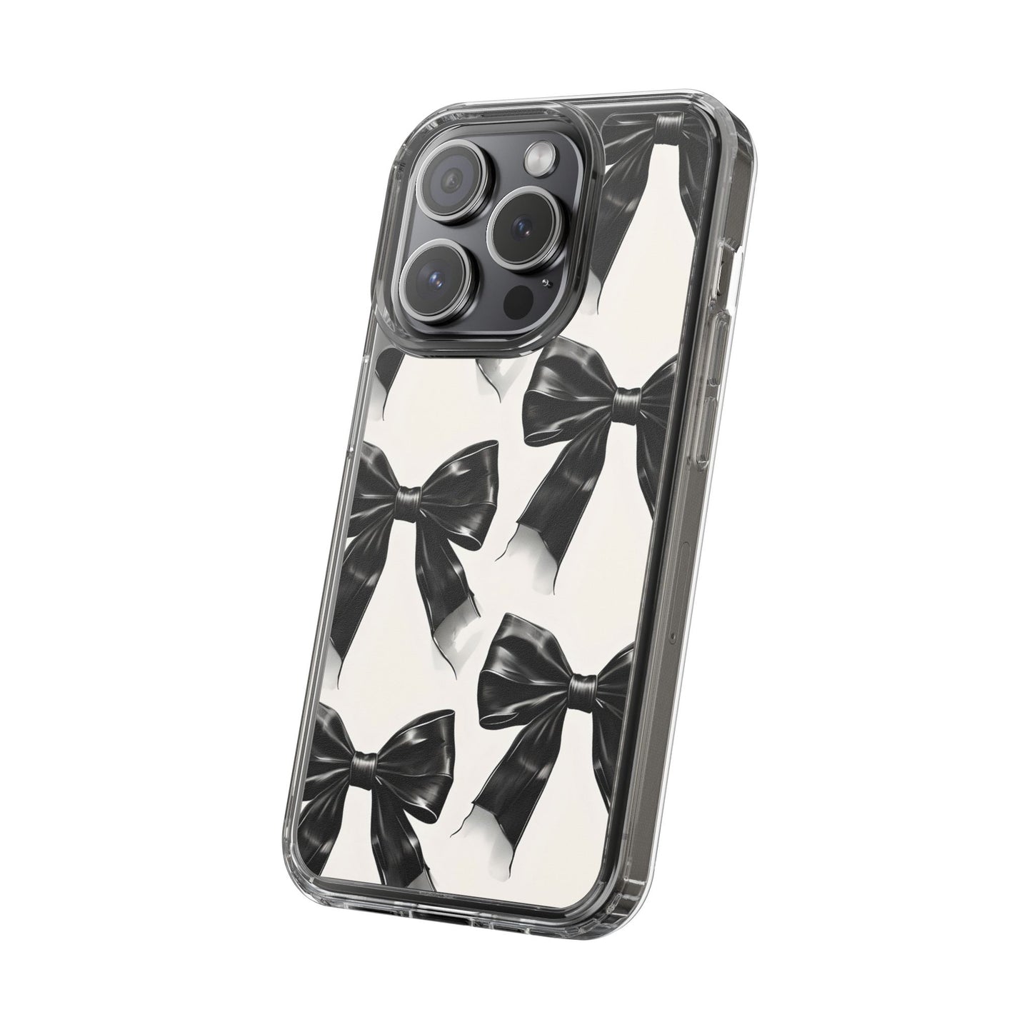 Elegant Bow Clear Phone Case - Stylish & Protective