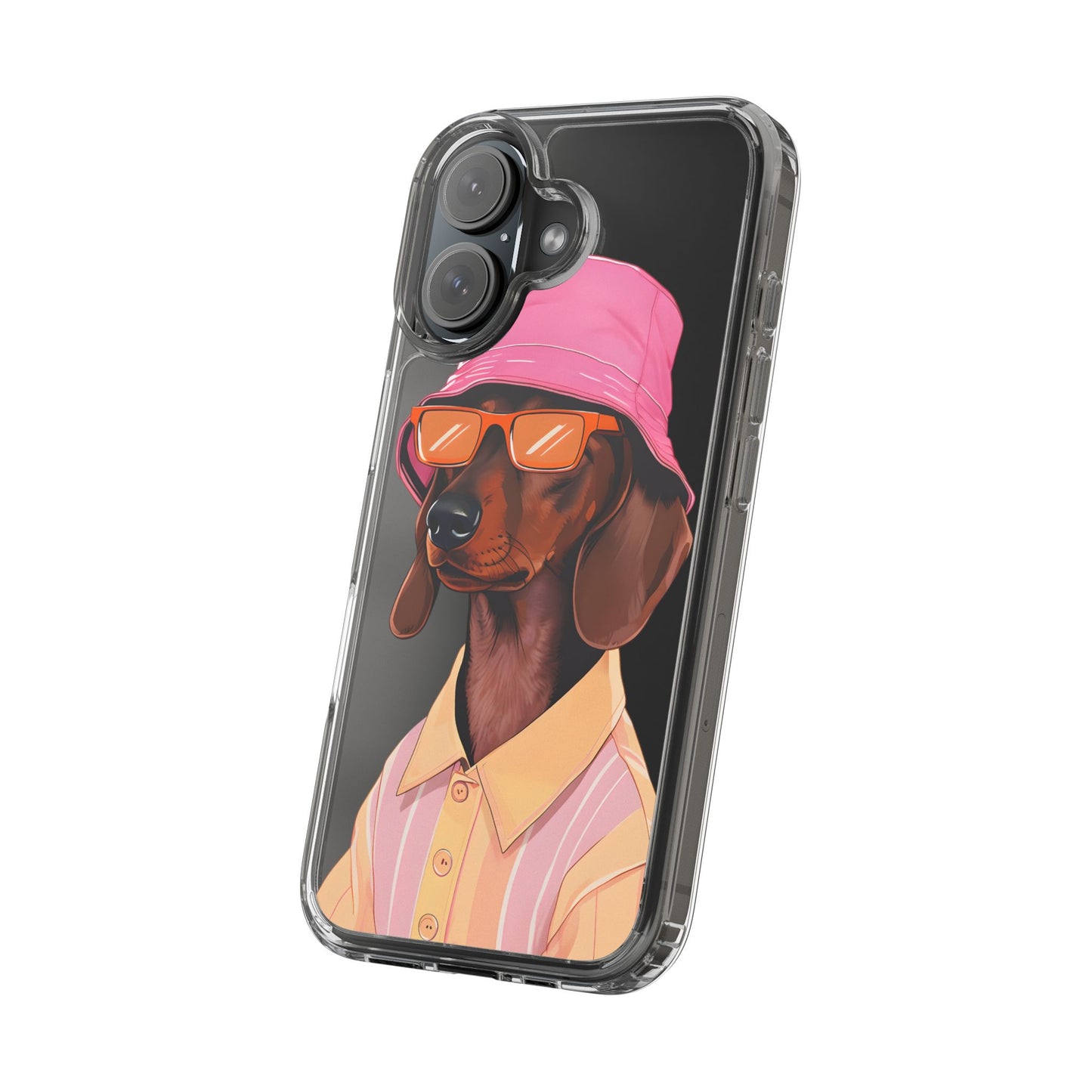 Cool Dachshund Clear Phone Case - Stylish Dog Design for Pet Lovers