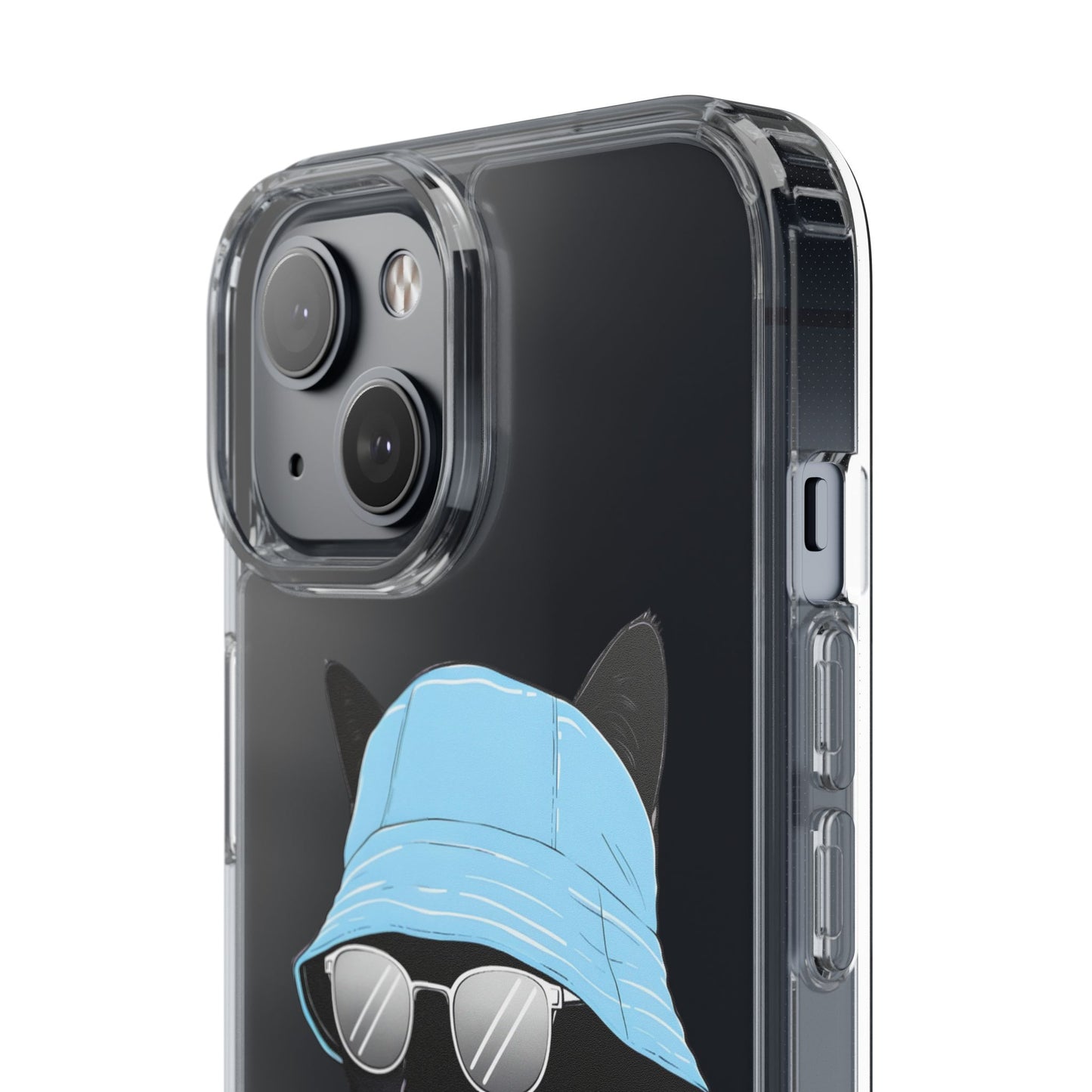 Cool Cat Phone Case with Sunglasses & Hat Design