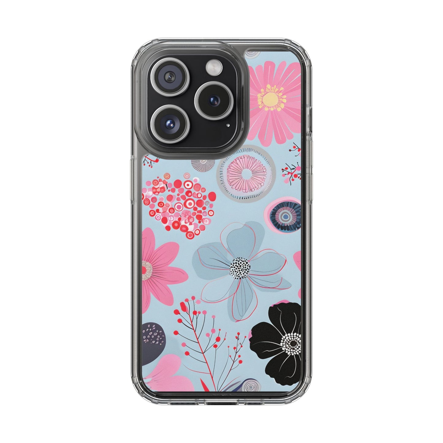 Floral Clear Phone Case - Bright & Colorful Design for Flower Lovers