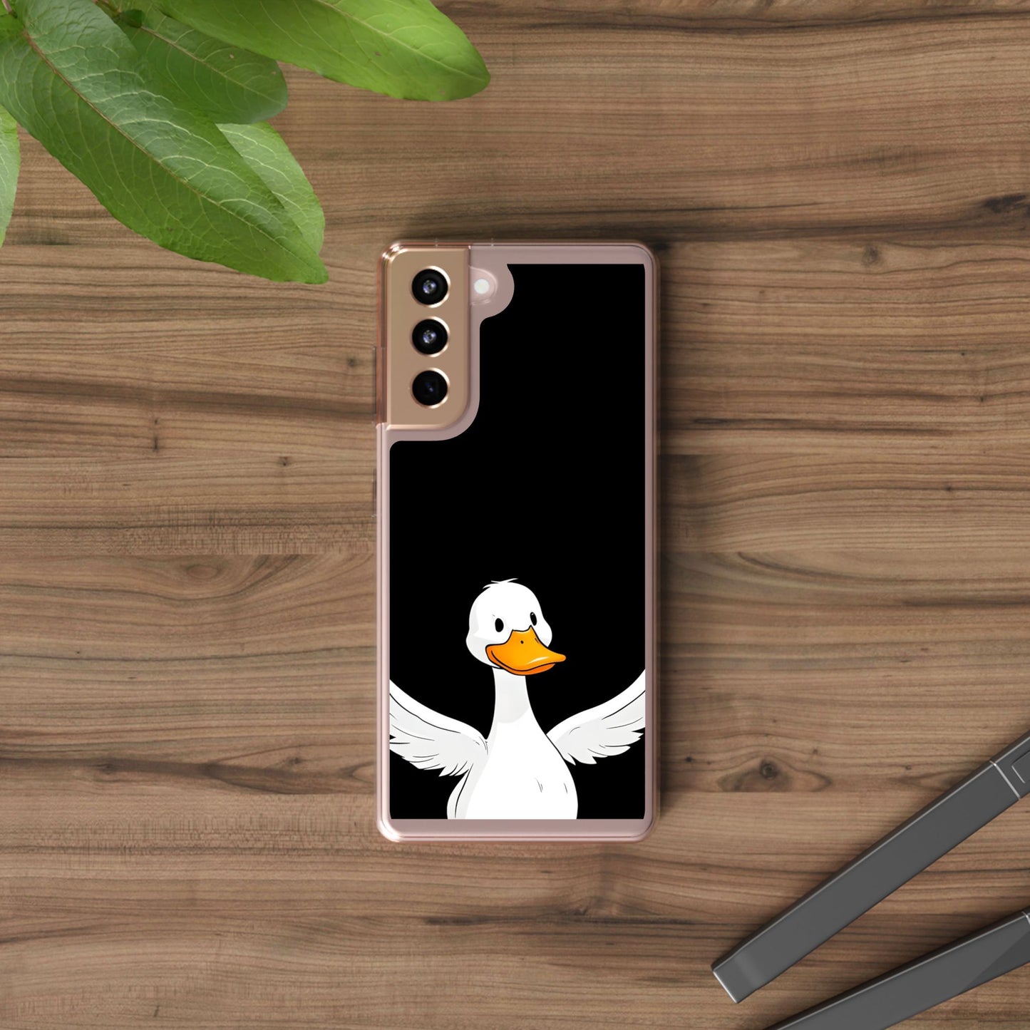 Cute Duck Clear Phone Case - Fun Animal Design for iPhone