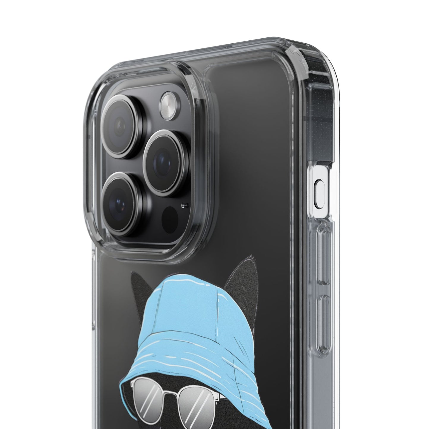 Cool Cat Phone Case with Sunglasses & Hat Design