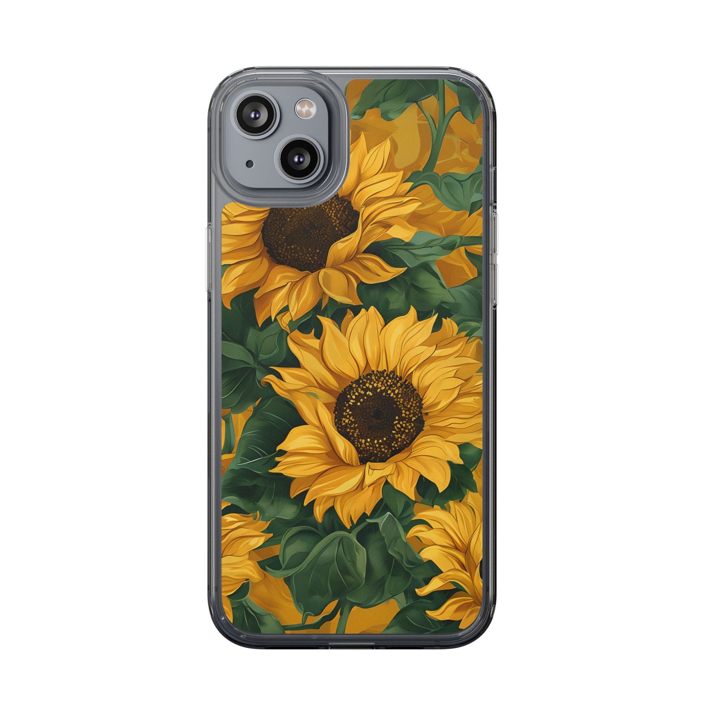Sunflower Clear Phone Case – Stylish Floral Protective Cover