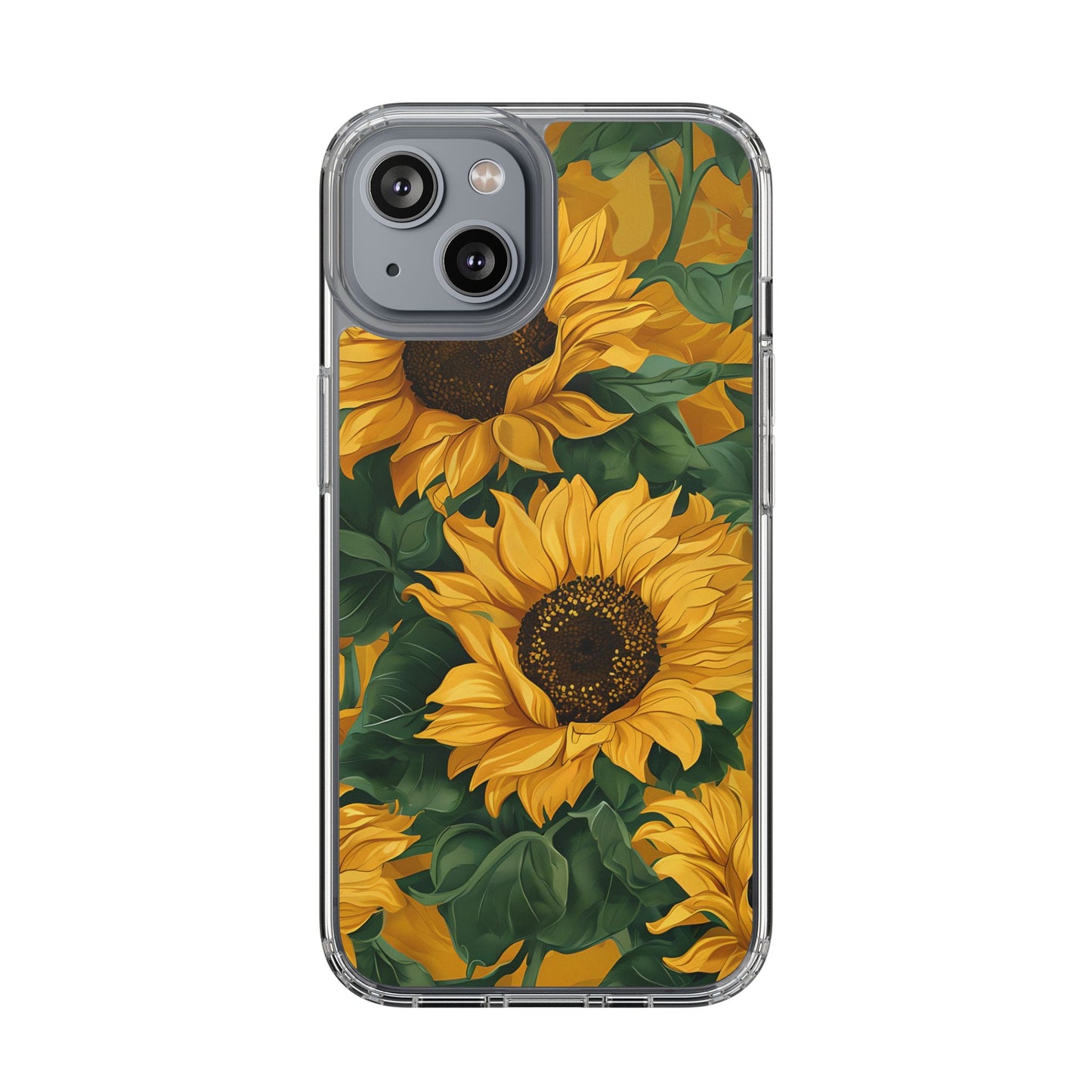 Sunflower Clear Phone Case – Stylish Floral Protective Cover
