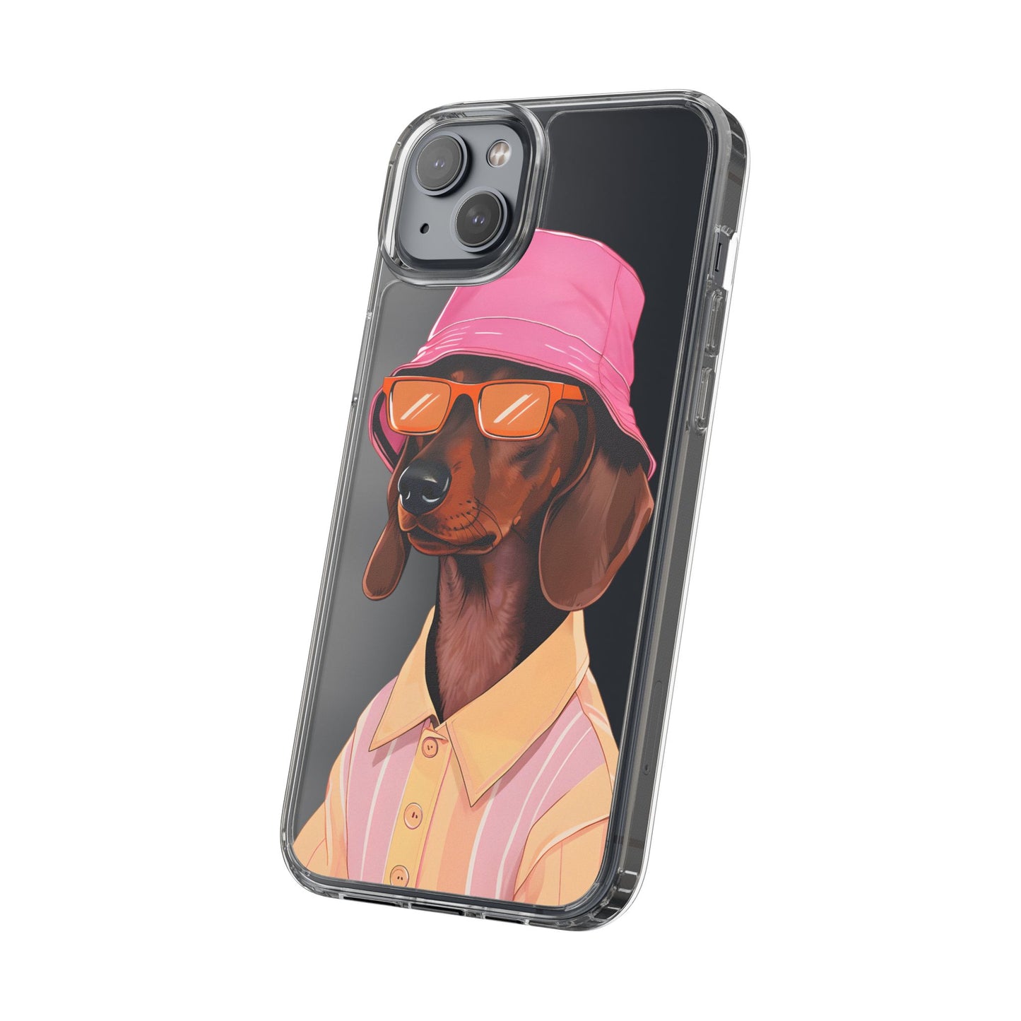 Cool Dachshund Clear Phone Case - Stylish Dog Design for Pet Lovers
