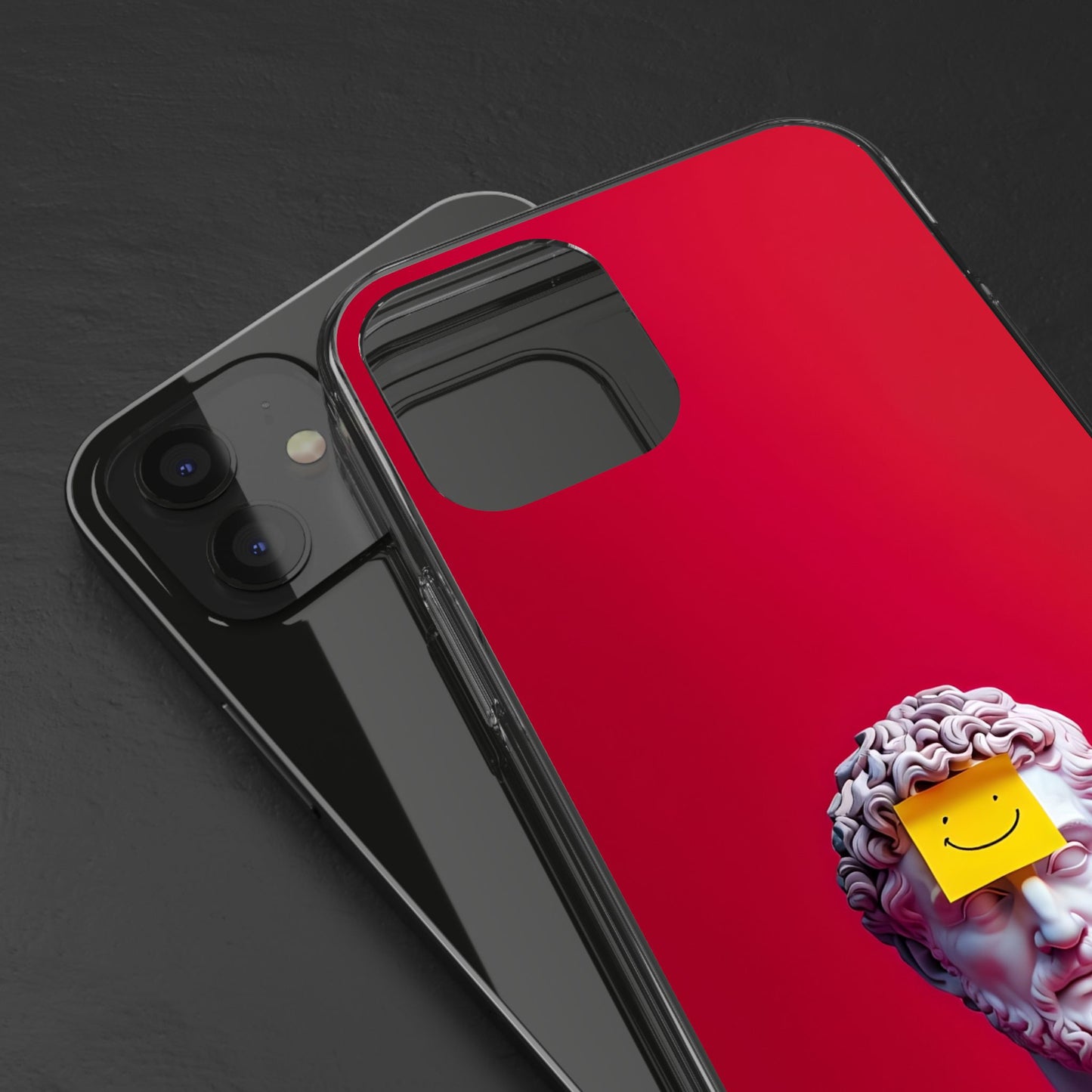 Clear Case with Smiley Face Design