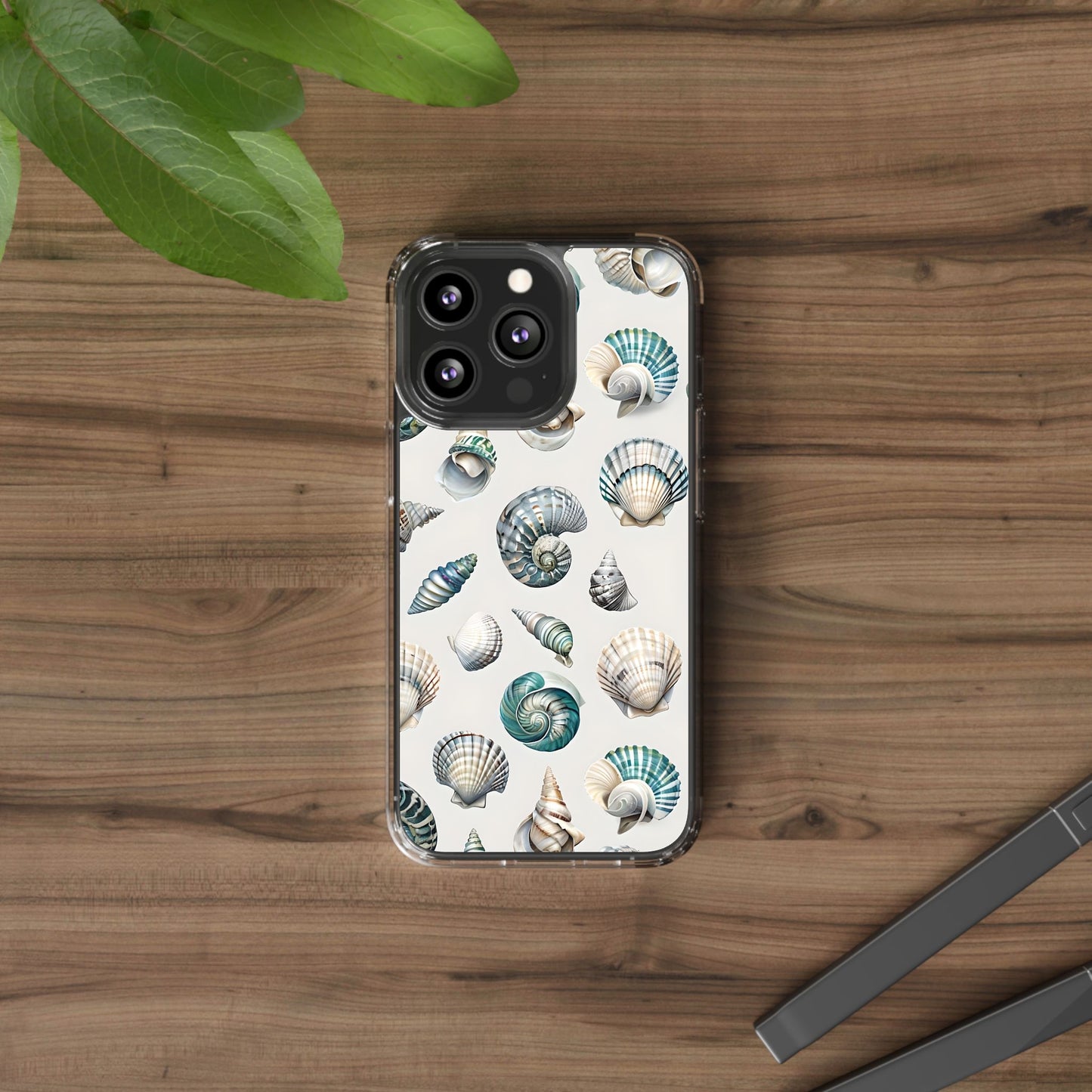 Seashell Clear Phone Case - Coastal Beach Decor