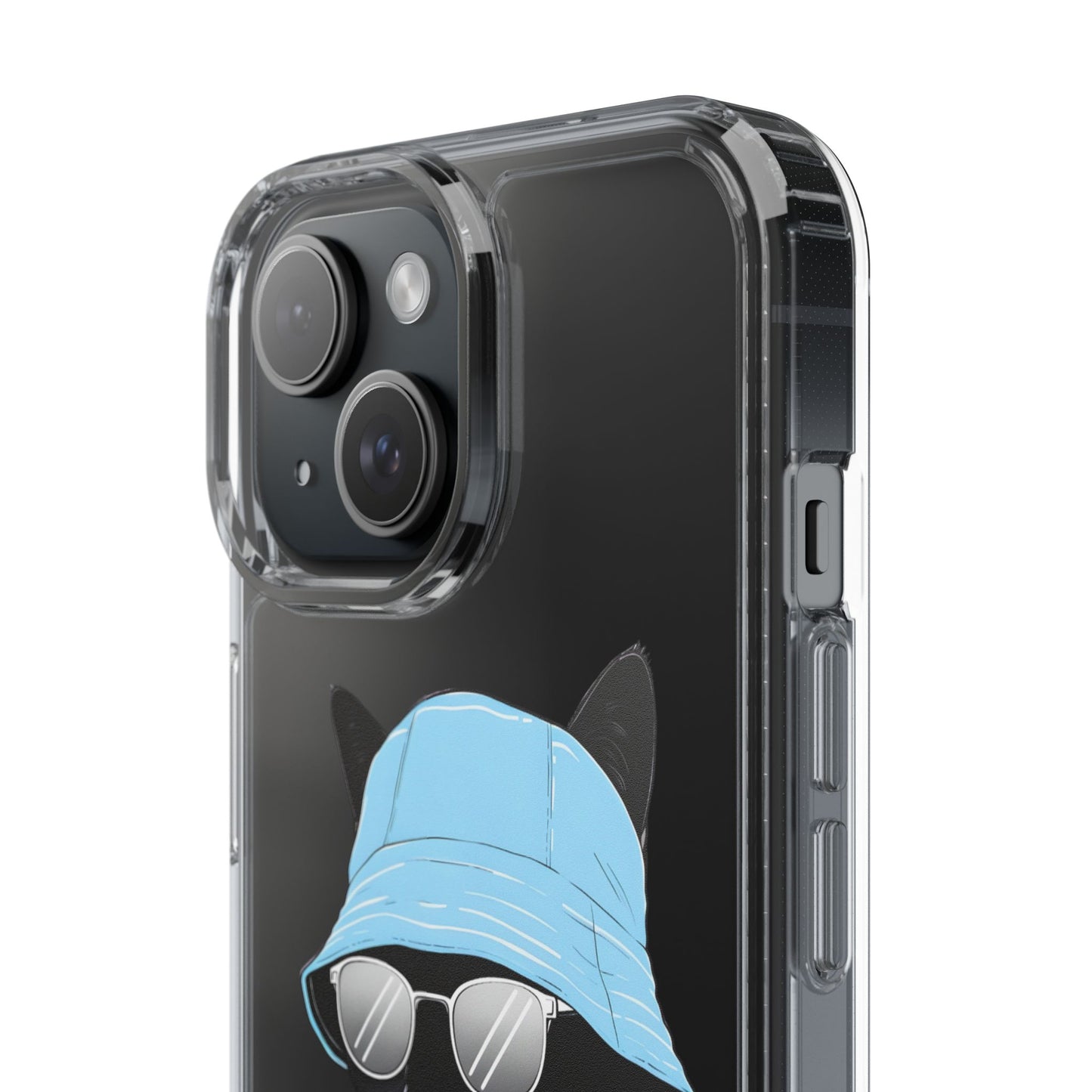 Cool Cat Phone Case with Sunglasses & Hat Design