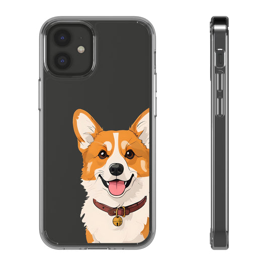 Cute Corgi Clear Phone Case - Pet Lover's Accessory