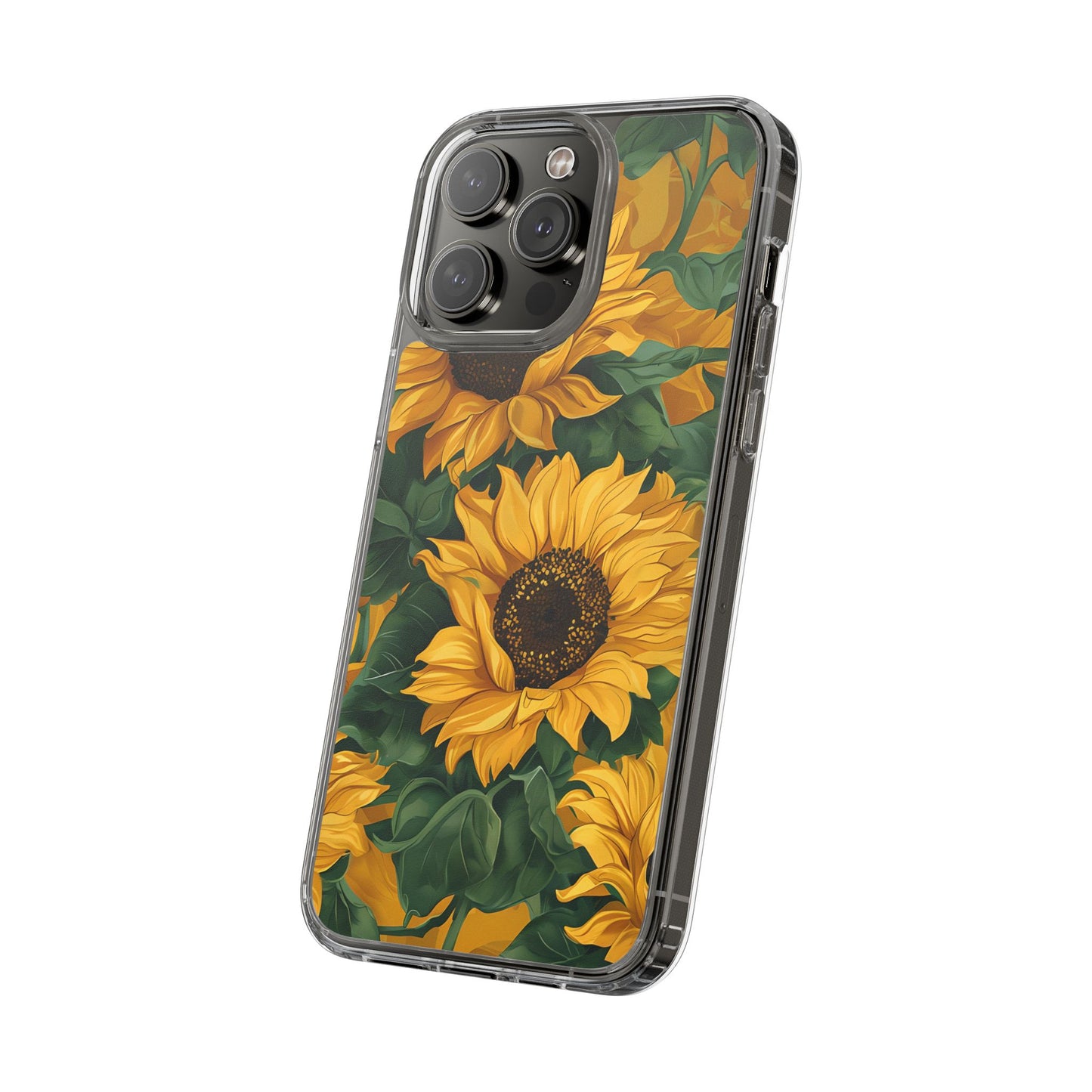 Sunflower Clear Phone Case – Stylish Floral Protective Cover