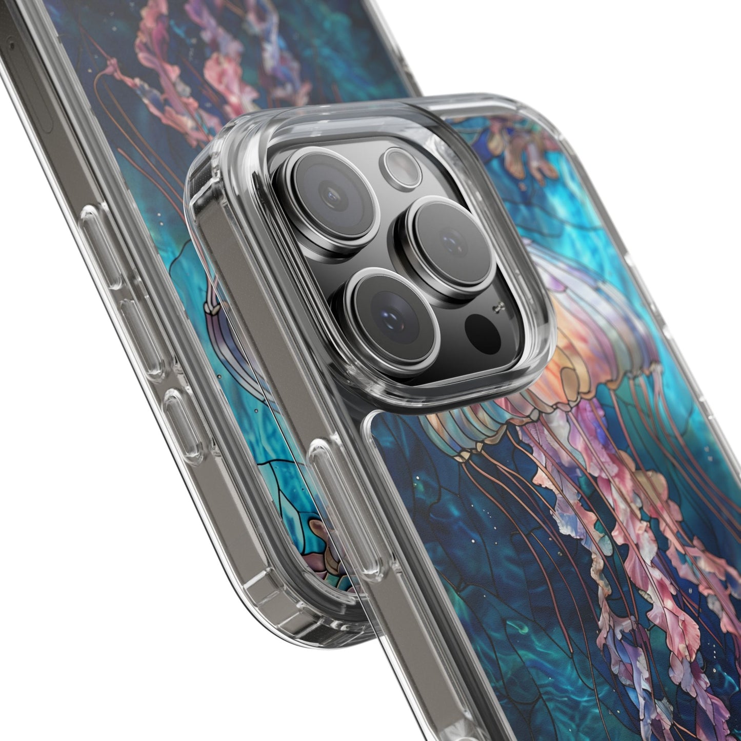 Ocean Jellyfish Clear Phone Case - Vibrant Marine Design for iPhone