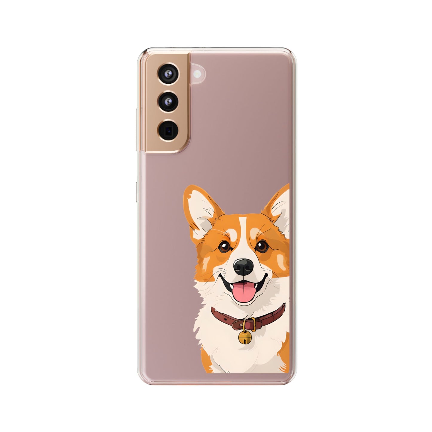 Cute Corgi Clear Phone Case - Pet Lover's Accessory