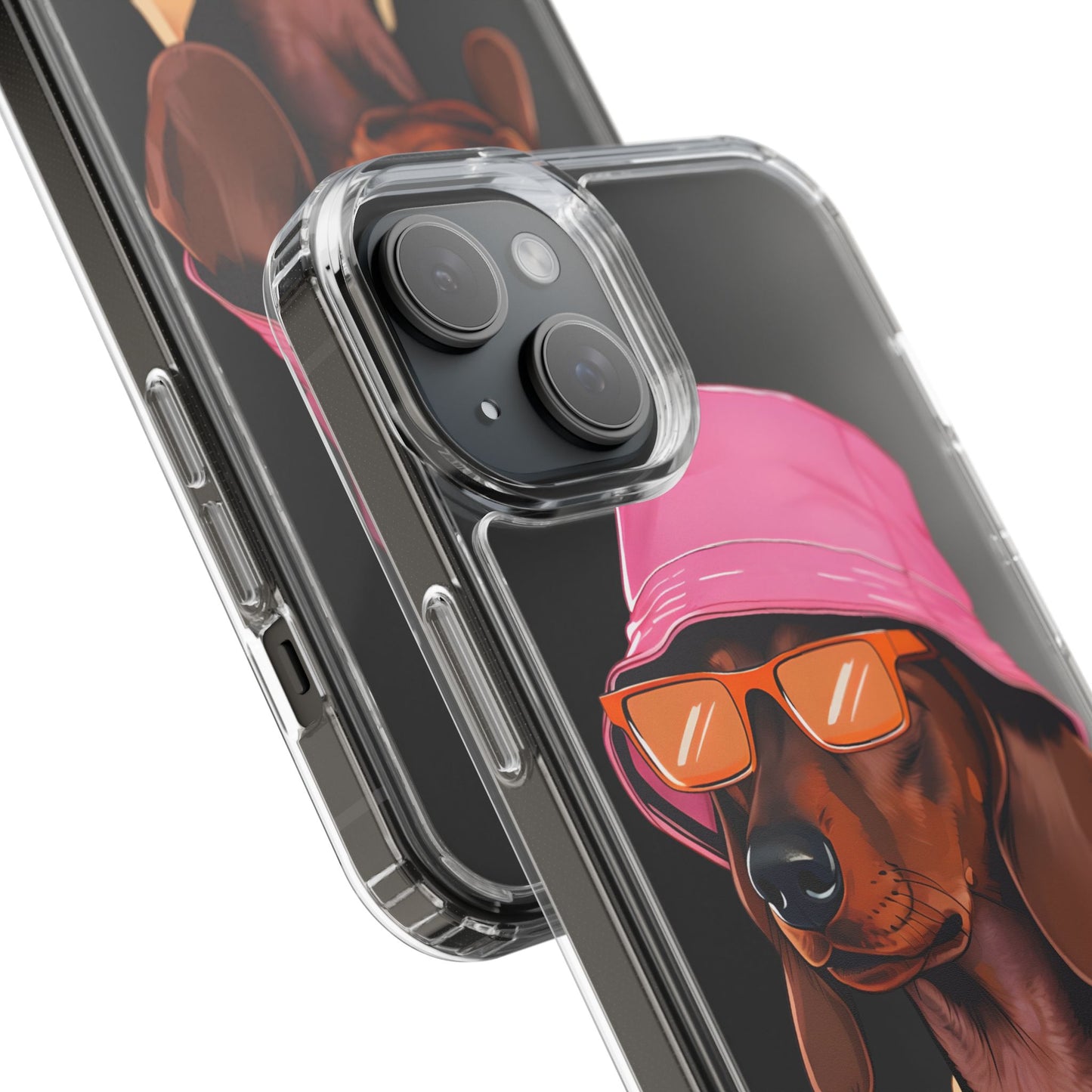 Cool Dachshund Clear Phone Case - Stylish Dog Design for Pet Lovers