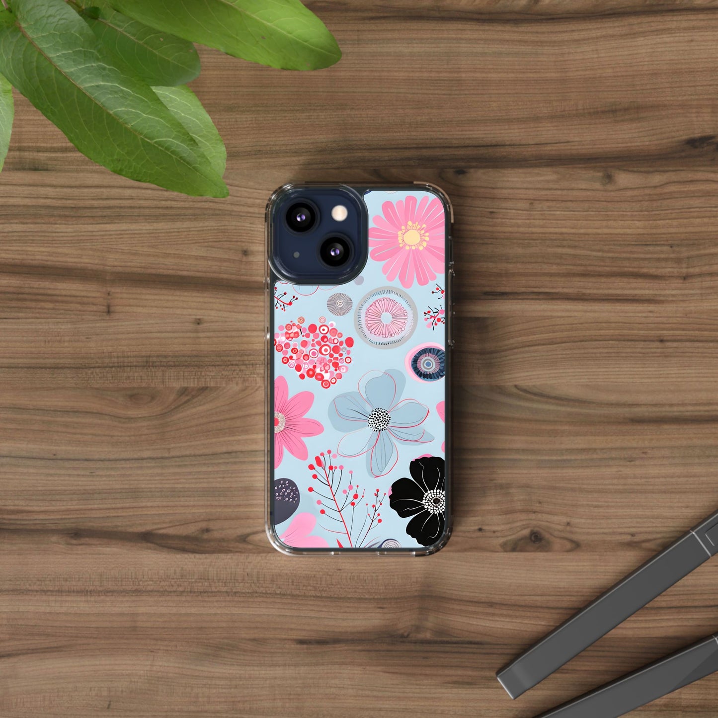 Floral Clear Phone Case - Bright & Colorful Design for Flower Lovers